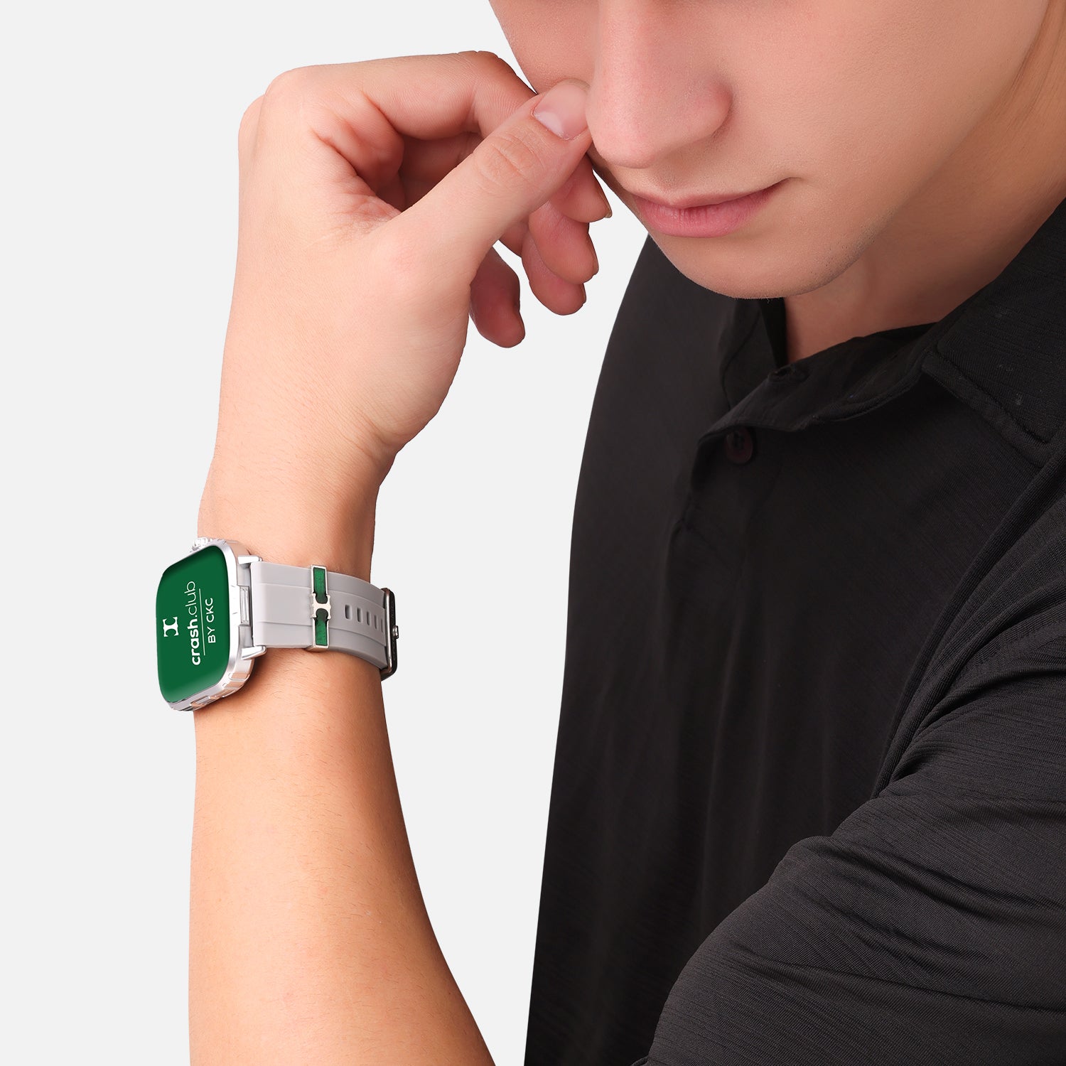 Smart Watch with Silver Charm, Bluetooth Calling, Health Sensors & App Sync for Men | SKU : 0022615428, 0005862061