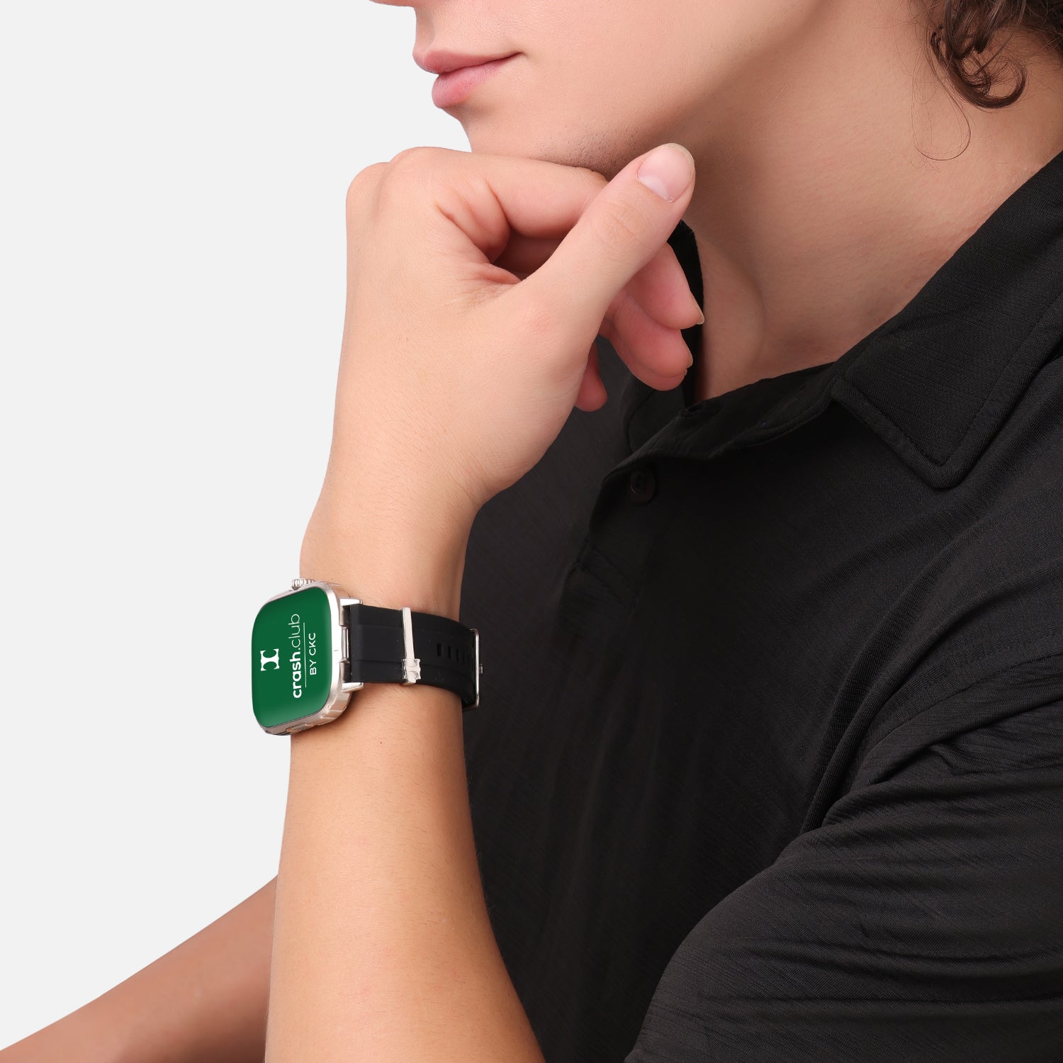 Smart Watch with Silver Charm, Calling, Wellness Tracking & Mobile App Connectivity for Men | SKU : 0022617392, 0005862382, 0005856596,0005857357,0005856572,0005857401,0005856602,0005856558,0005856626,0005857333,0005857326