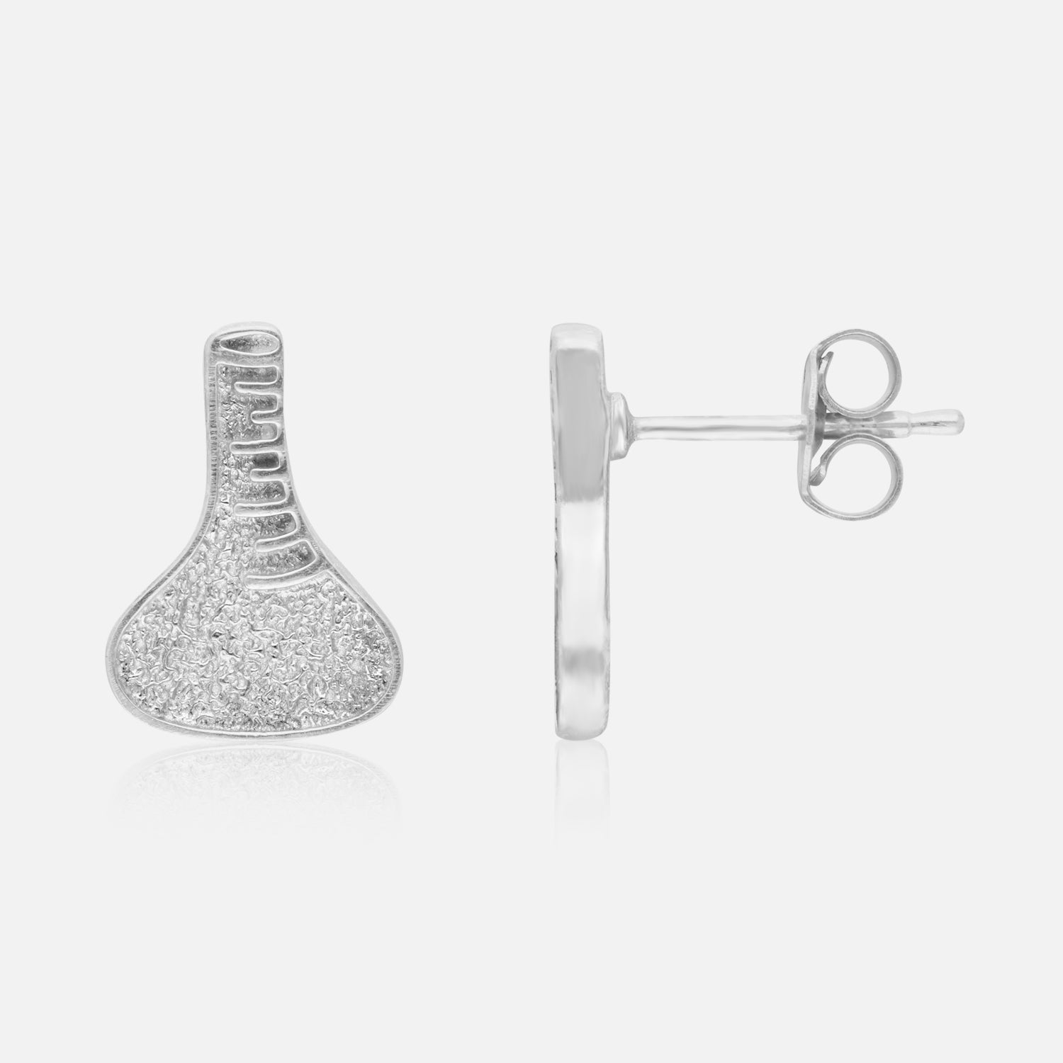 Sterling Silver Textured Flask Top Earrings – Science Collection | SKU : 0022638540, 0022638557, 0022638564, 0005867387, 0005867394, 0005867400, 0005867417, 0005867424, 0005867431, 0005867448