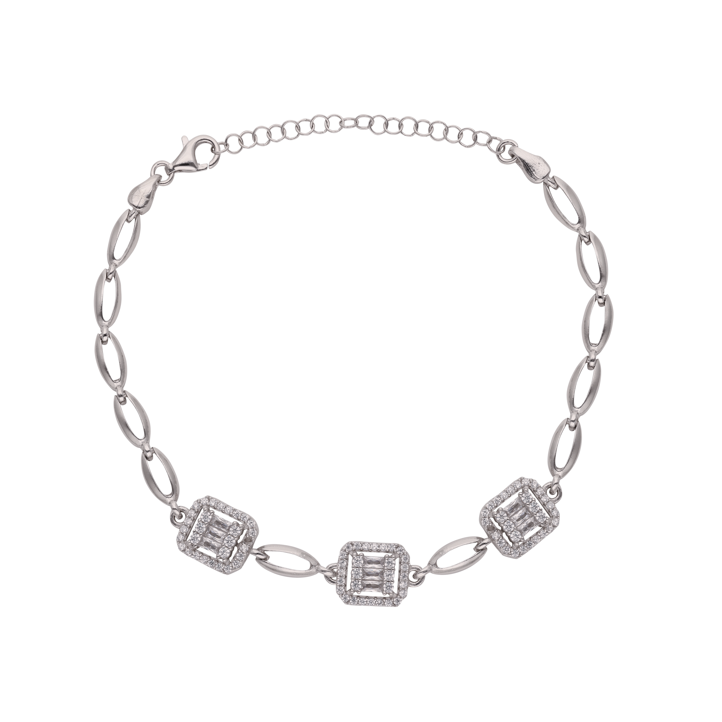 Glamorous Sterling Silver Link Bracelet | SKU: 0018695397, 0018695366, 0018695380, 0018695489, 0018695496