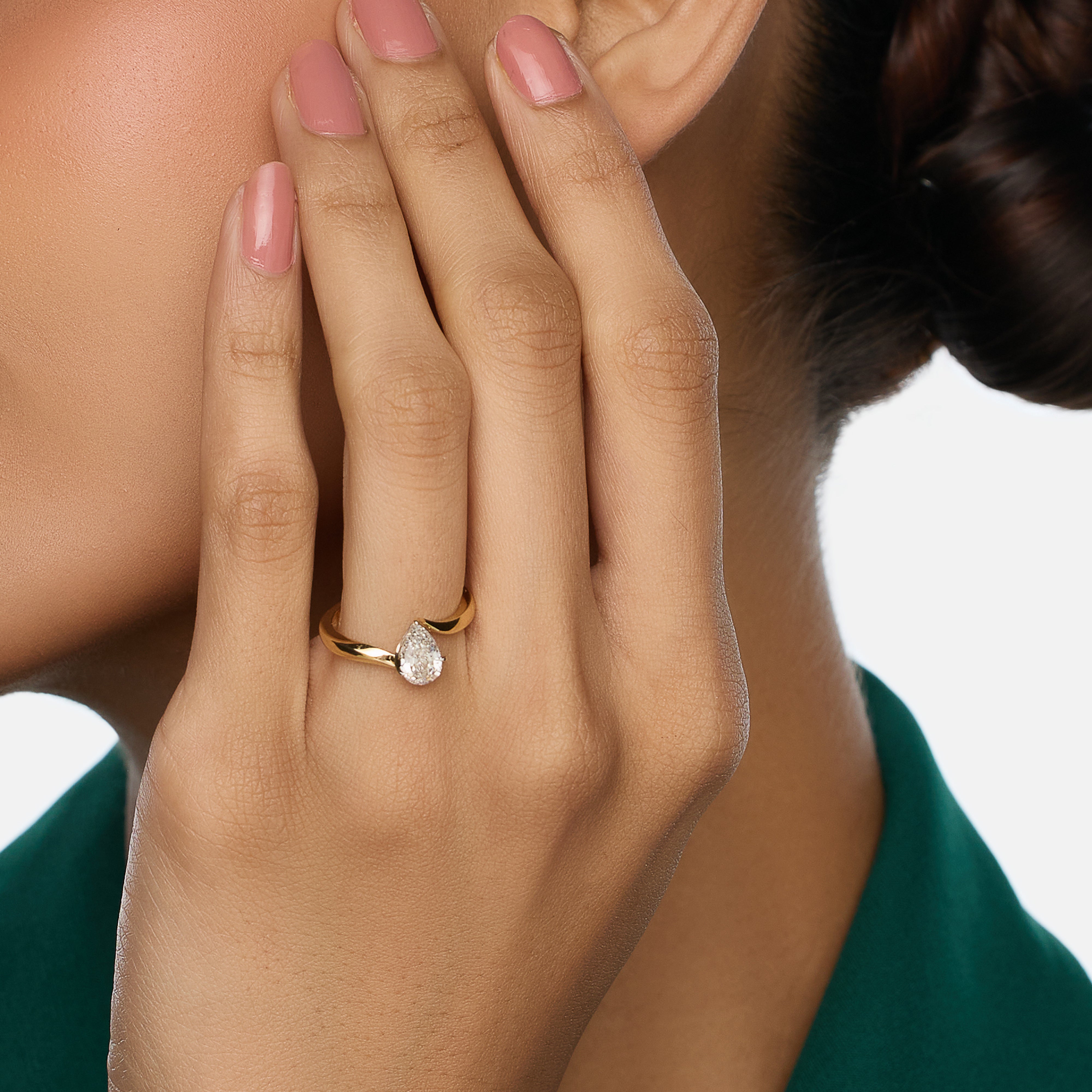 Pear-Cut 1.070 Carat Lab-Grown Diamond Ring | SKU : 0003759592