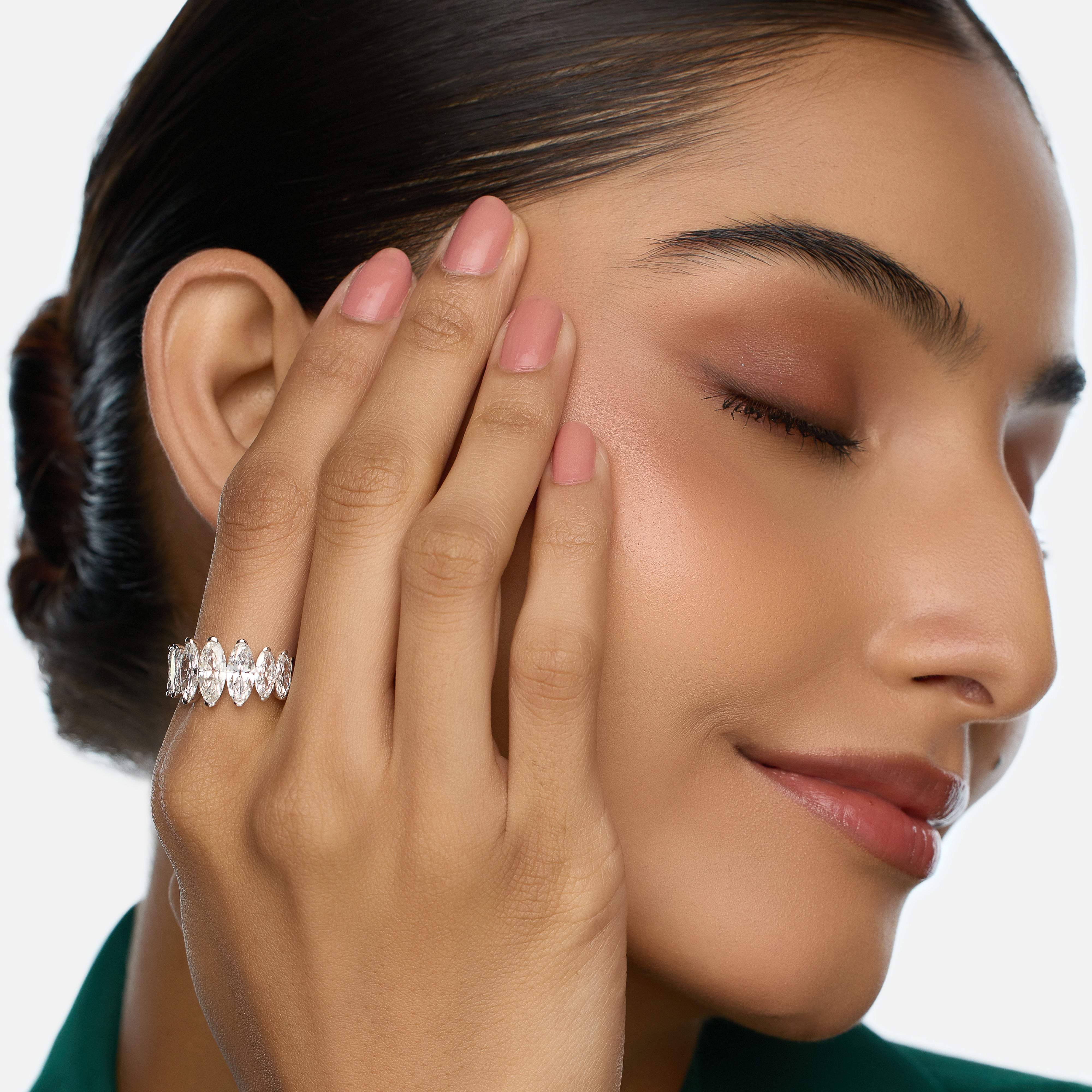 White Gold Ring with Roval-Cut Lab-Grown Diamonds | SKU : 0021923951