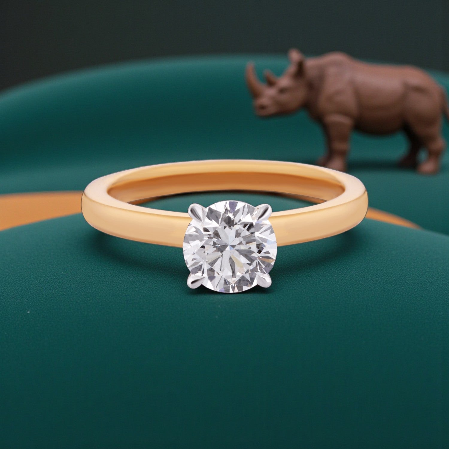 Eternal Grace Lab-Grown Diamond Solitaire Ring in 18K Yellow Gold | SKU : 0004952602