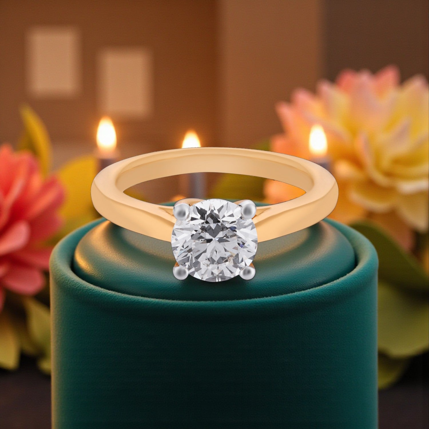 Timeless Glow Lab Grown Solitaire Diamond Ring in Yellow Gold | SKU : 0004952862