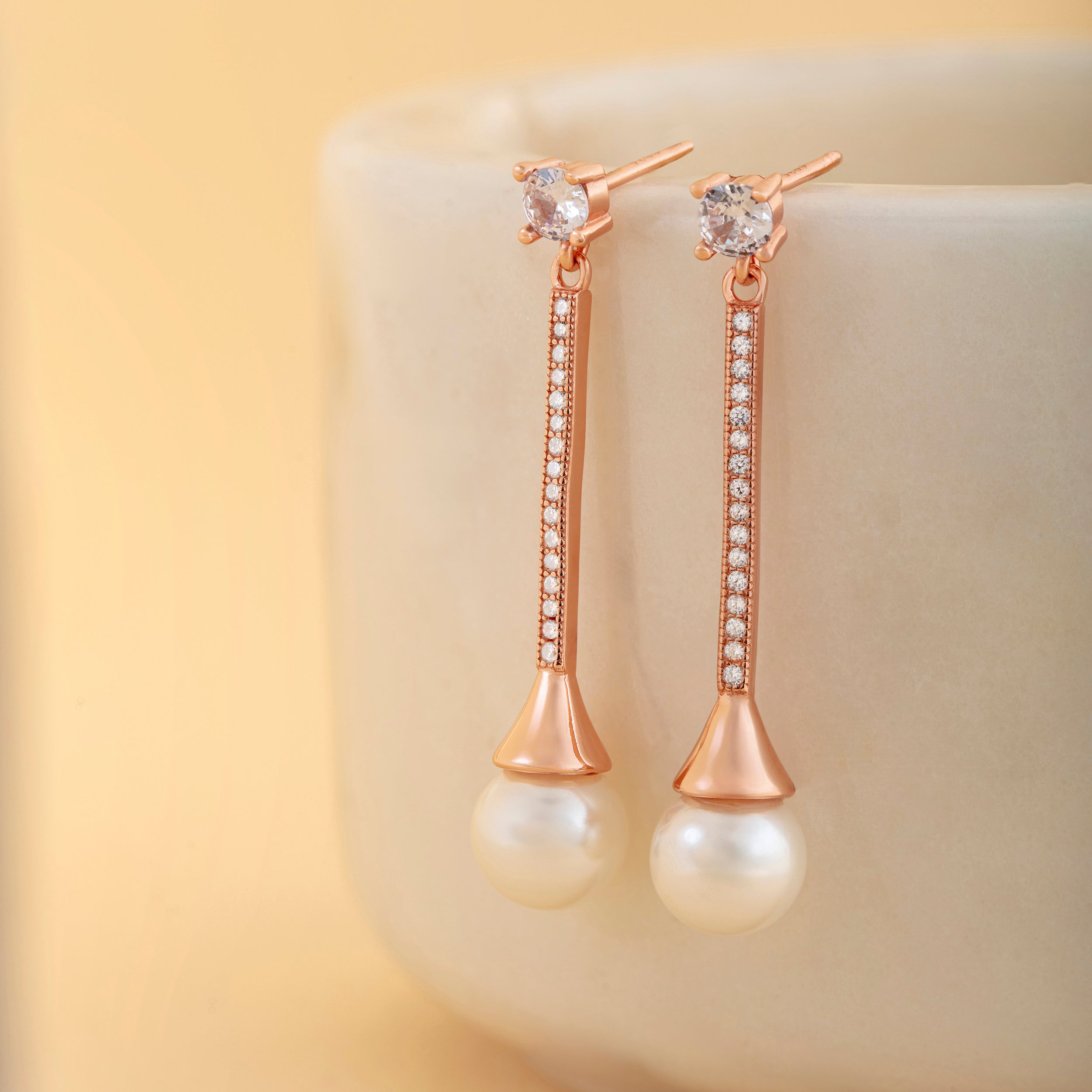 Silver Pearl Ear Drop Earrings | SKU: 0019281001, 0019281056