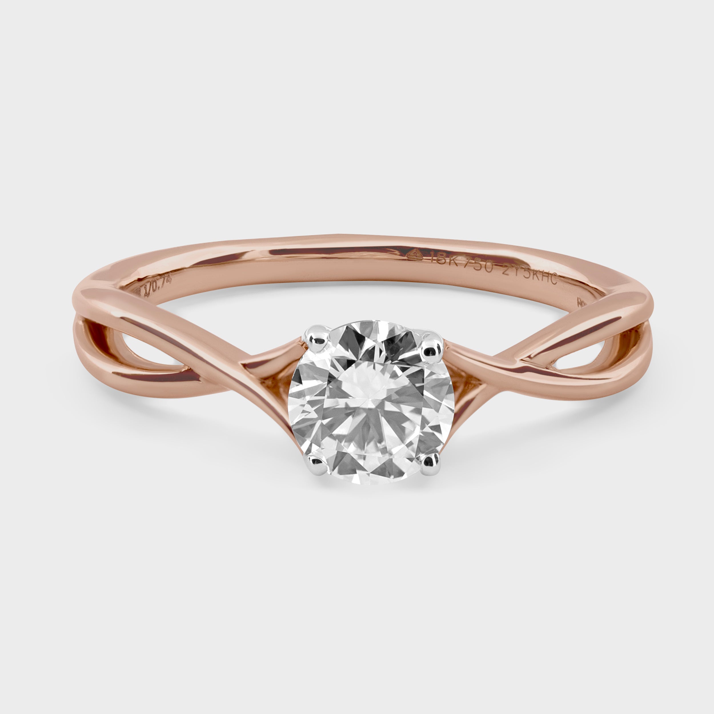 Elegant Solitaire Round Lab Grown Diamond Ring | SKU : 0019469768