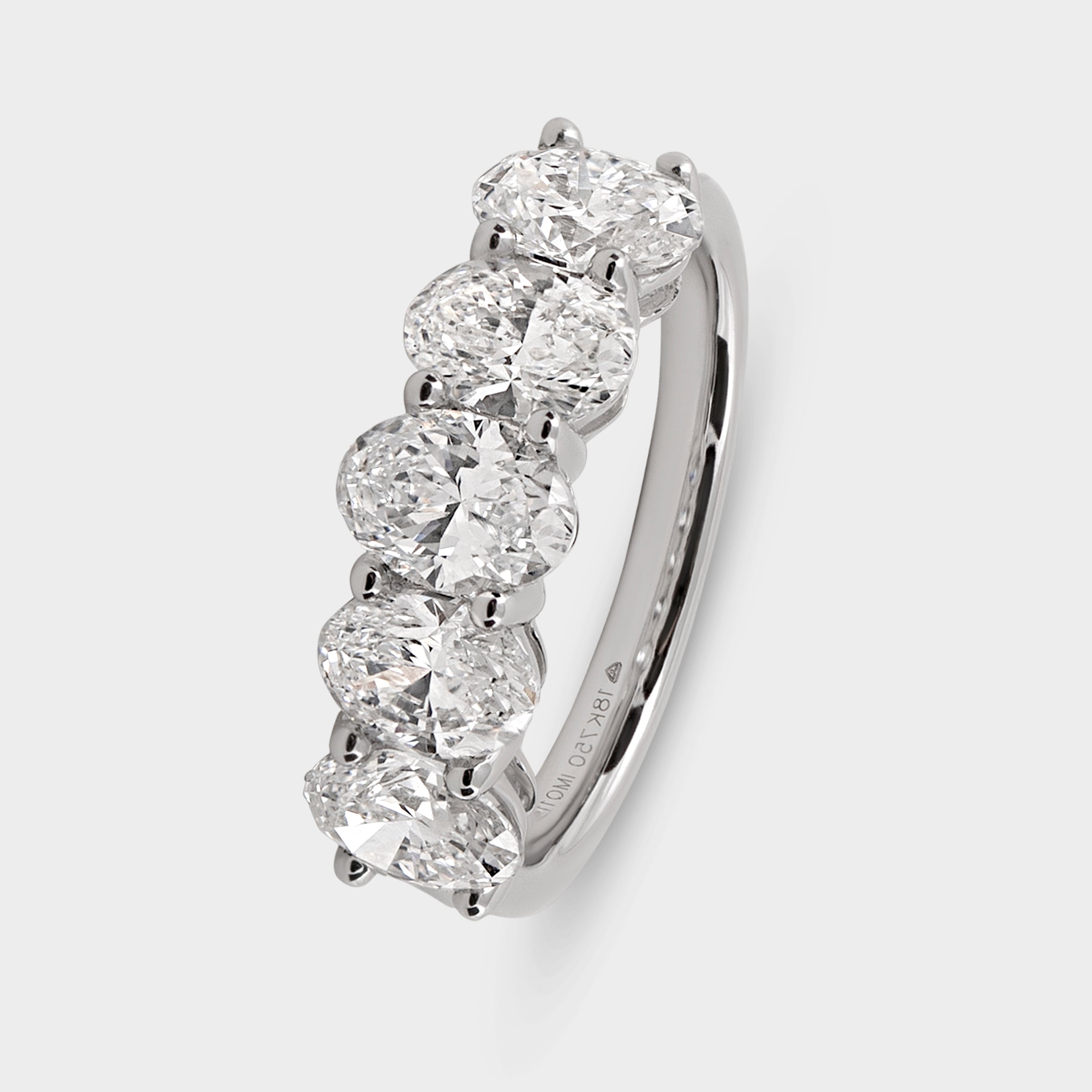 Oval Lab-Grown 2.59 Carat Diamond White Gold Ring | SKU : 0019612102