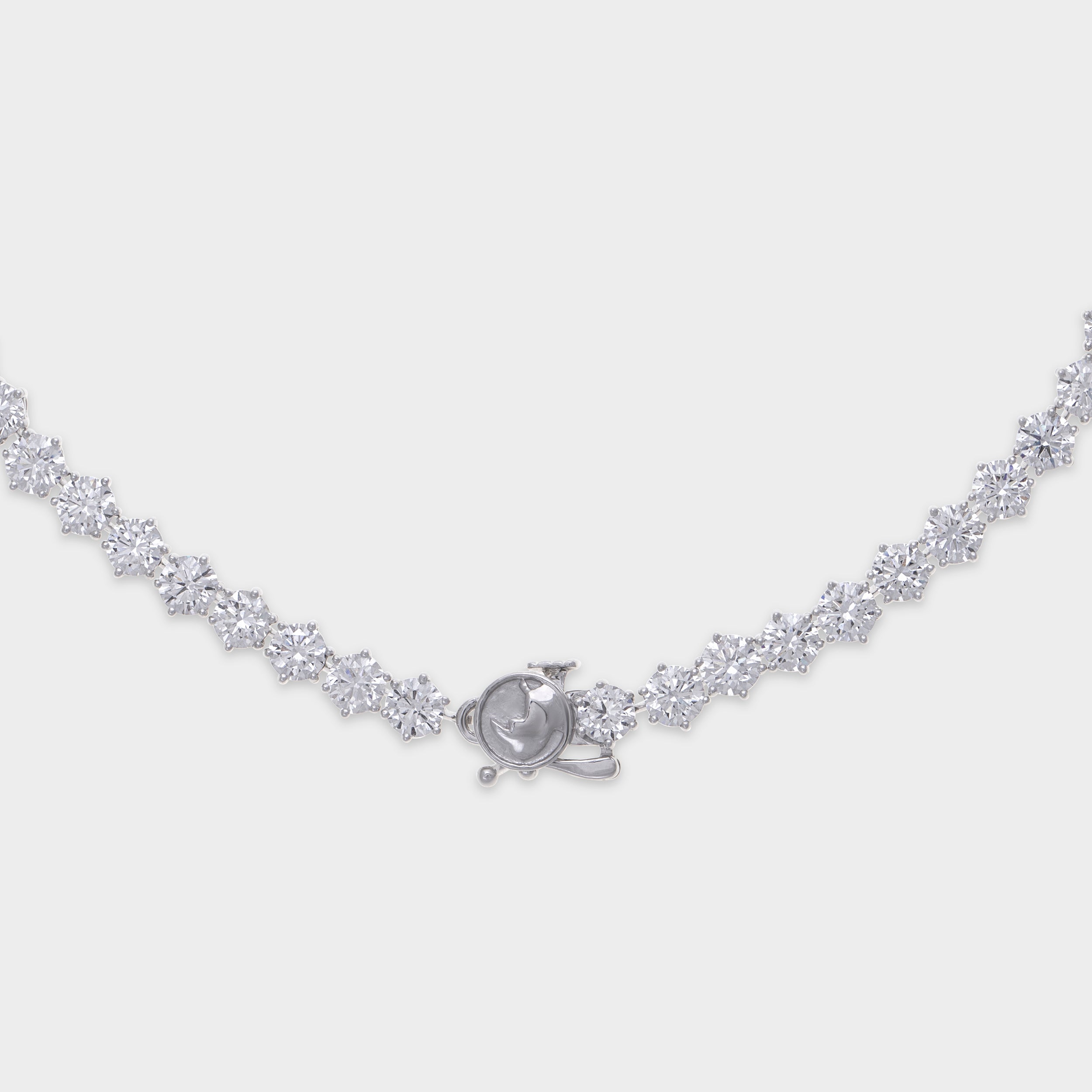 Round Brilliant Cut 37.16 Carat Fancy Red Gems Lab Grown Solitaire Diamond Necklace | SKU : 0019801551