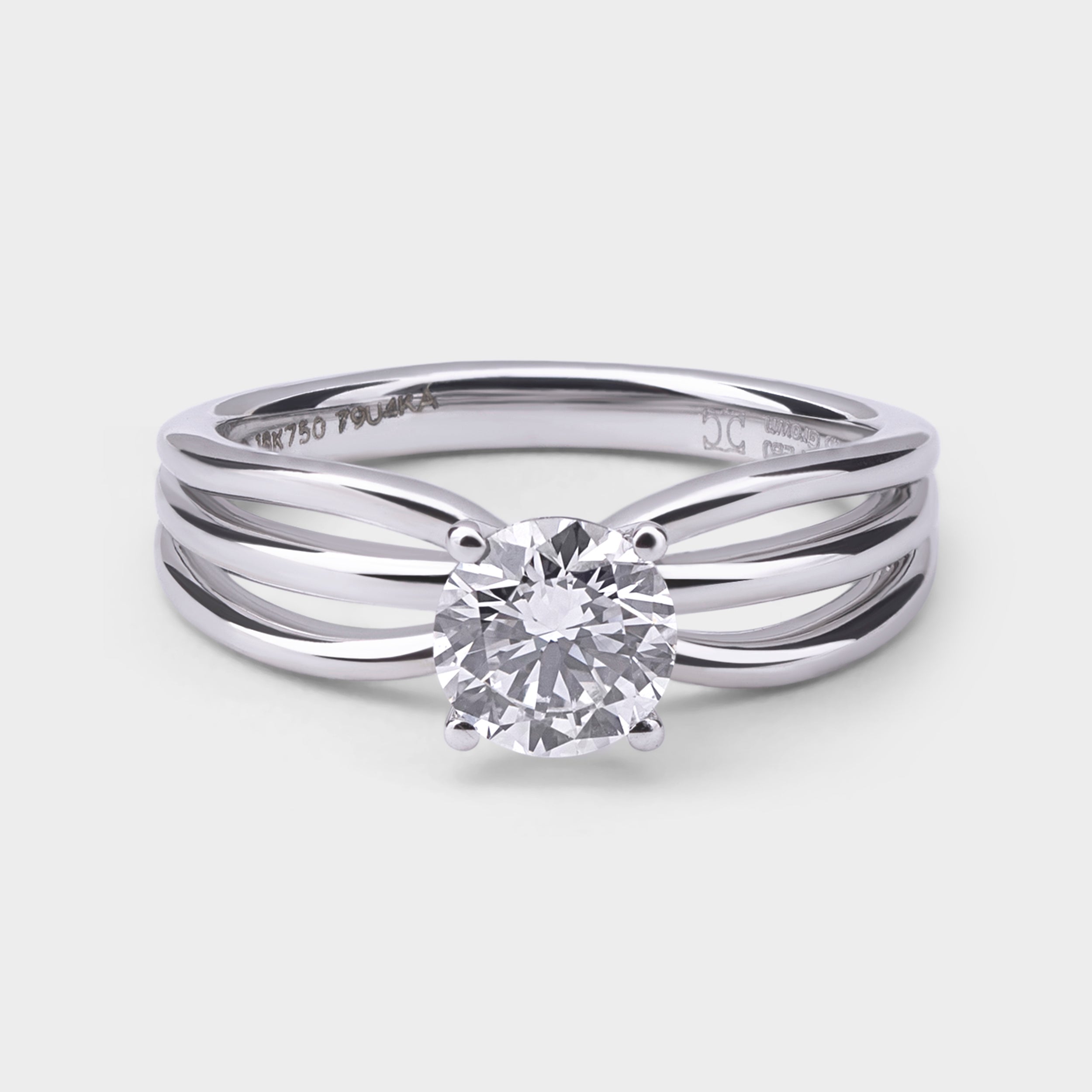 Pure Radiance: White Gold Solitaire Lab-Grown Diamond Ring | SKU : 0019853871