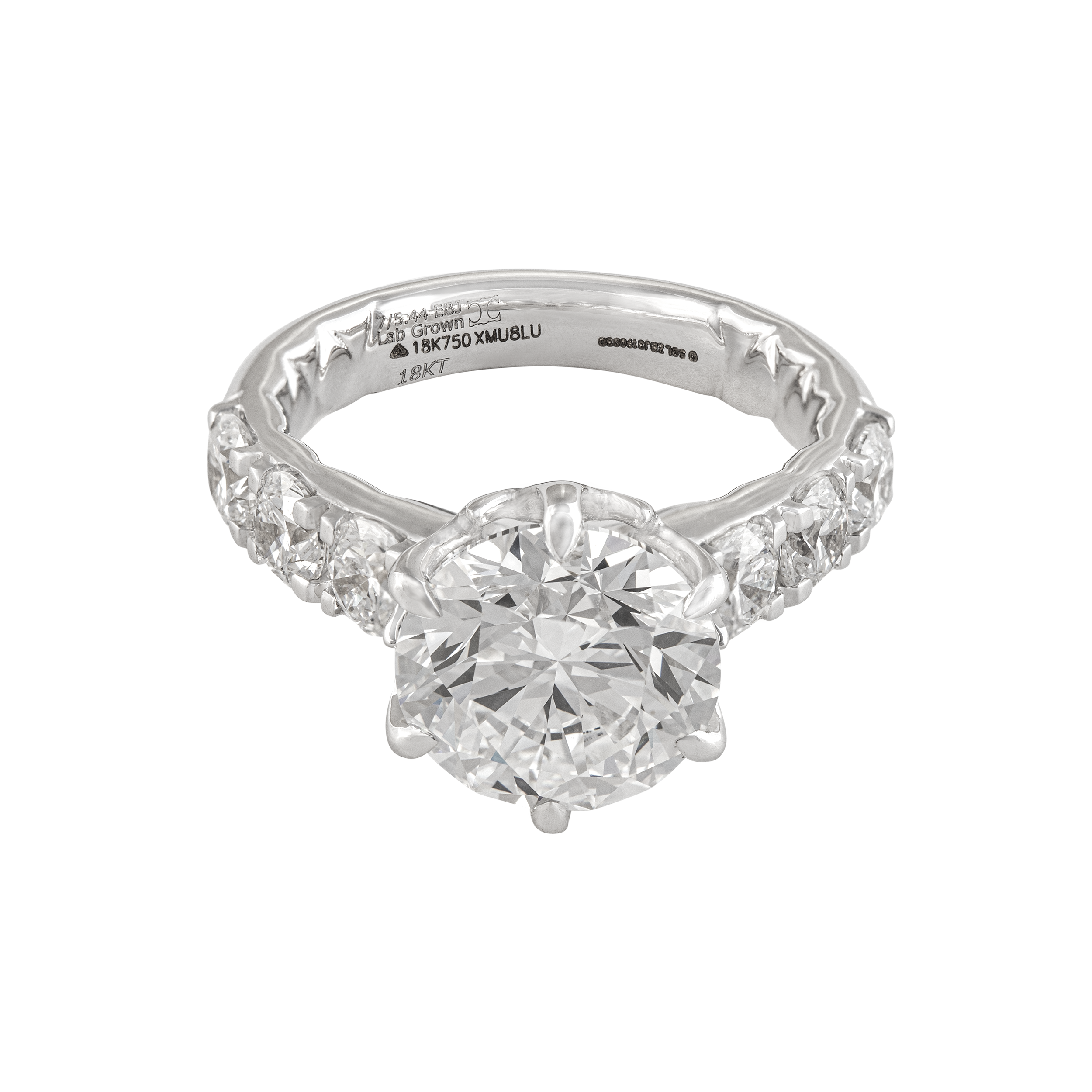 Round Brilliant 5.45 Carat Exquisite Lab Grown Diamond Ring | SKU: 0019332000