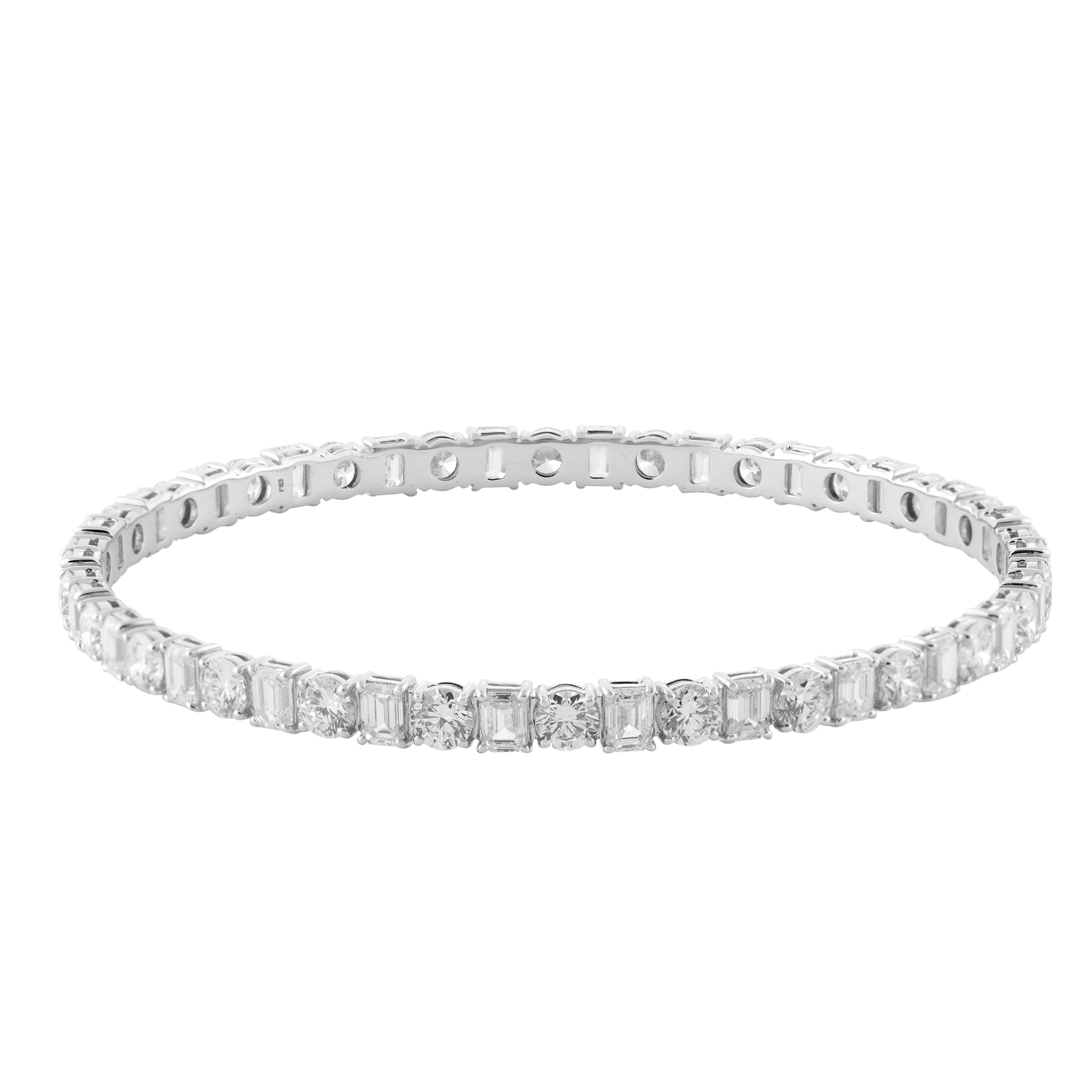 Round Brilliant 16.370 Carat Rose Gold Bracelet Lab-Grown Diamond Bracelet | SKU: 0019052045