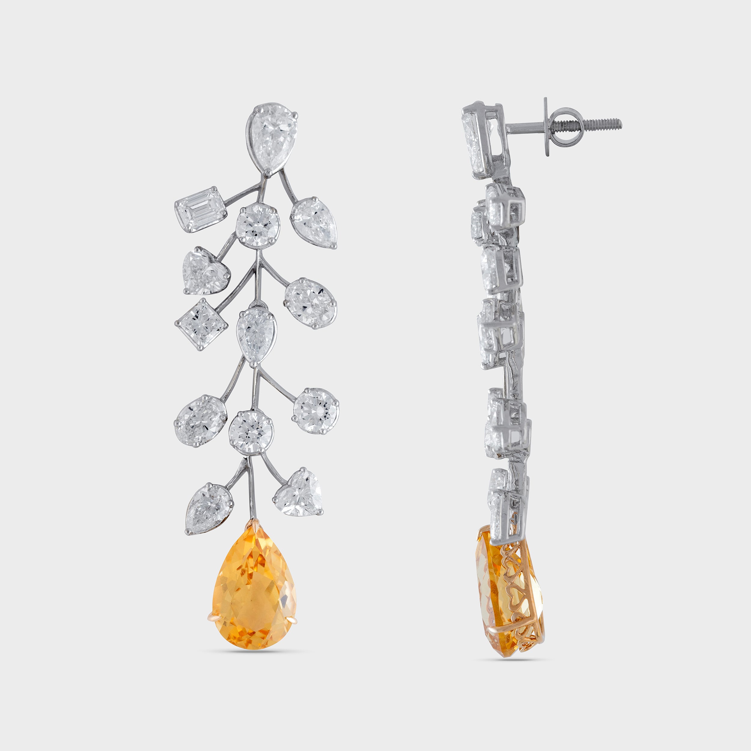 Round Brilliant 7.28 Carats Pair Lab-Grown Diamond Eardrops | SKU : 0019475561