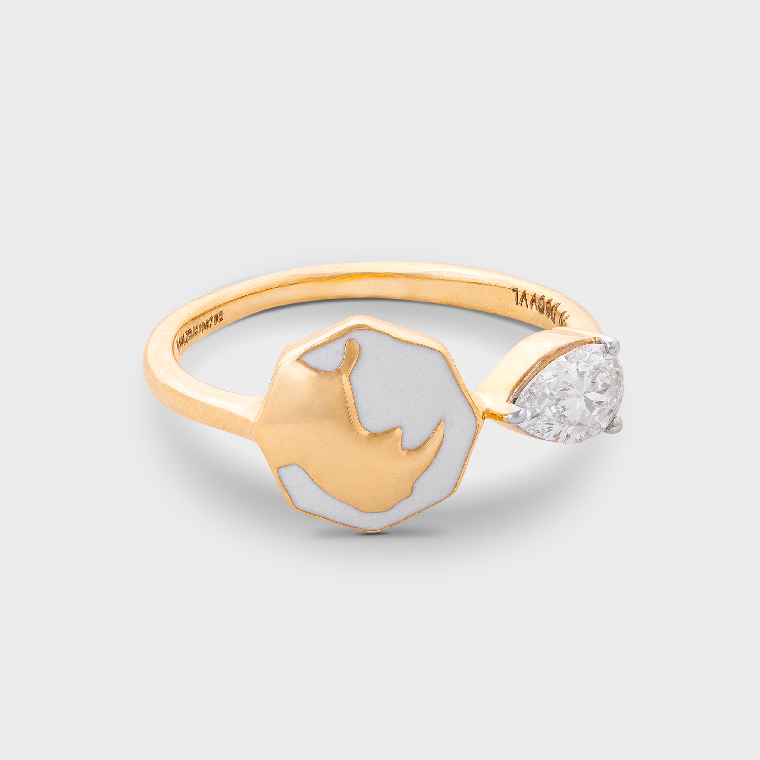 Pear Cut 0.31 Carat Rhino Designer Diamond Ring | SKU: 0019359809