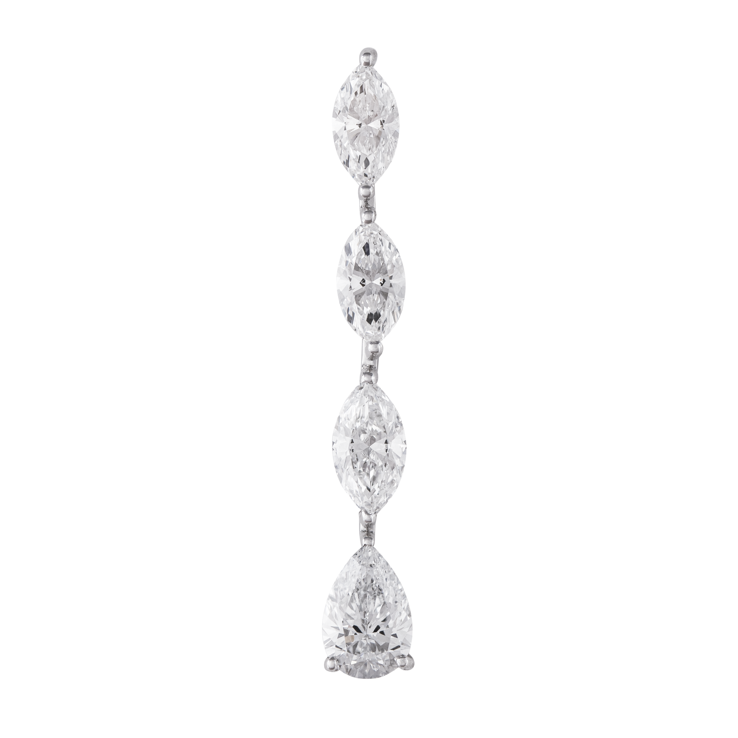 Marquise & Pear Cut Dangle 0.58, 1.00, 0.99 Carat Lab Grown Diamond Earrings | SKU : 0003181966