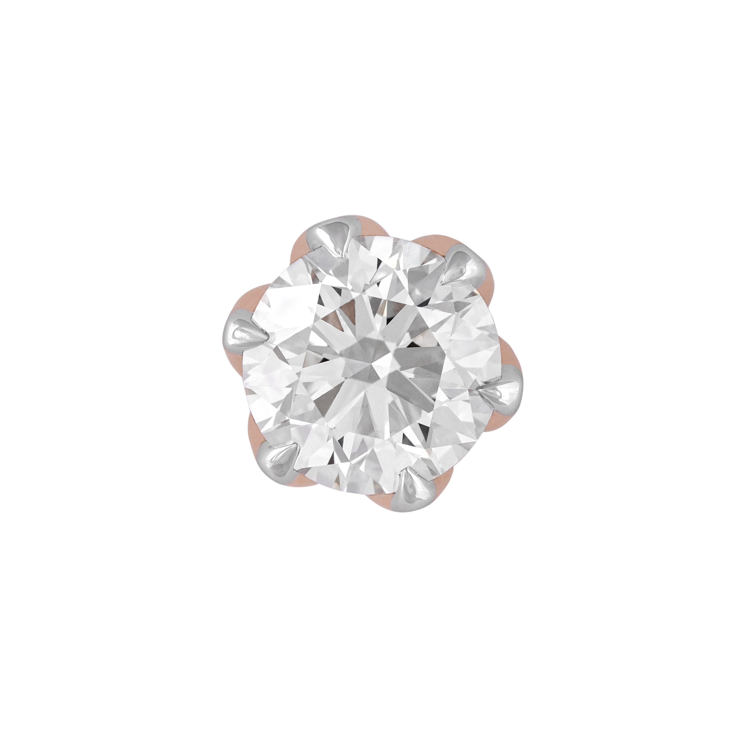 Round Brilliant 2.08 & 2.02 Carat Statement Lab Grown Diamonds Studs | SKU: 0019363011