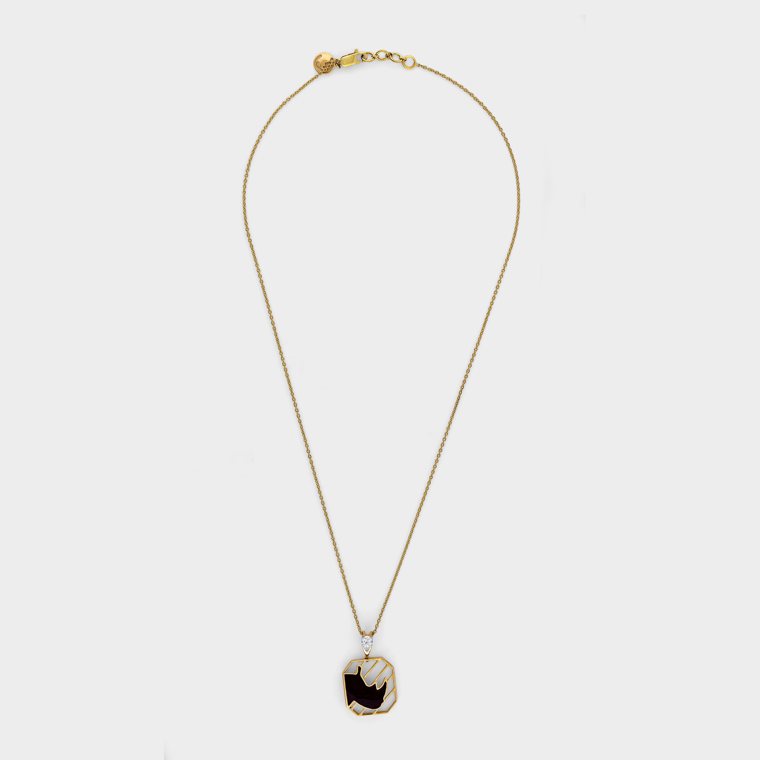 Black Rhino Diamond Pendant Chain