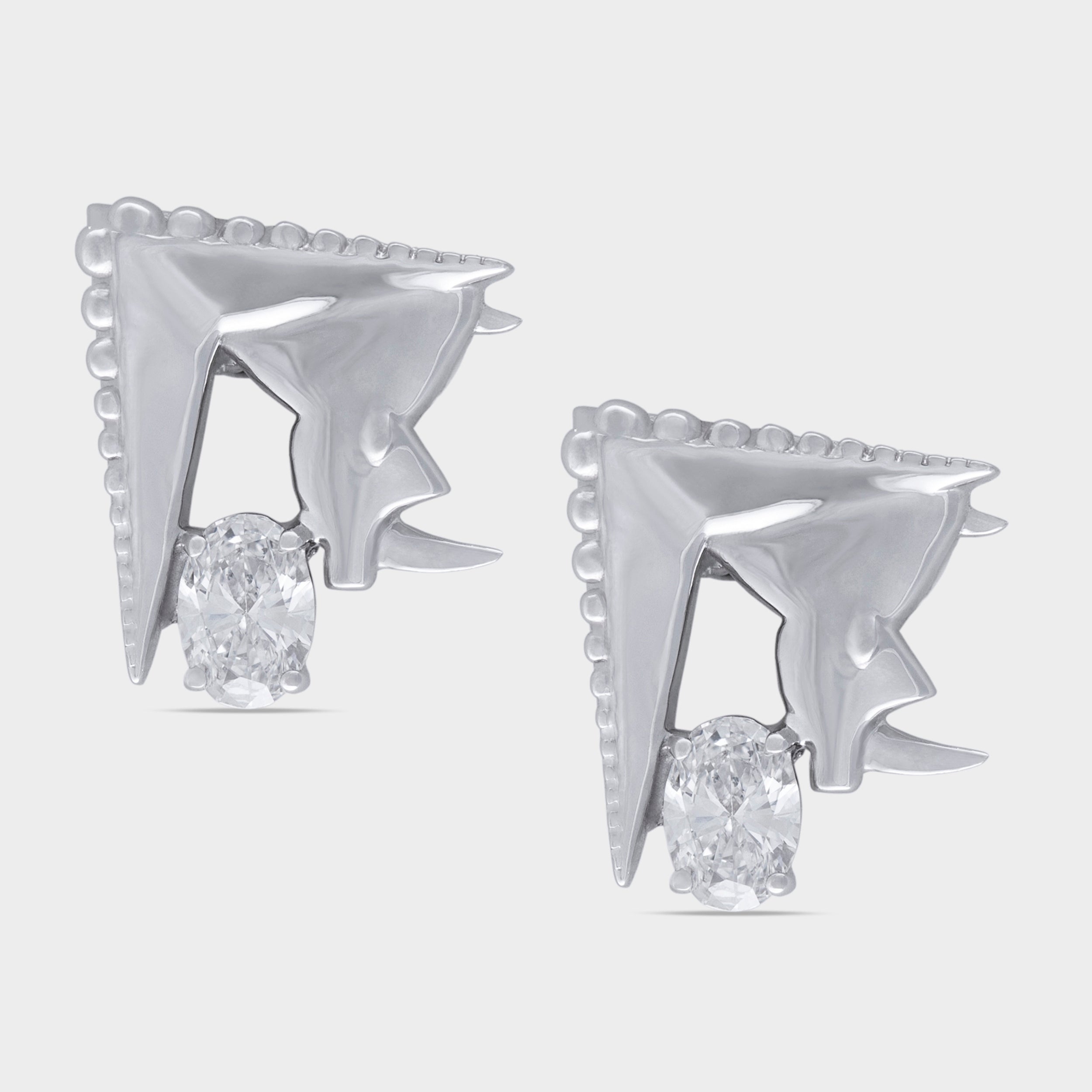 Rhino Motif Designer Diamond Studs | SKU: 0019334455