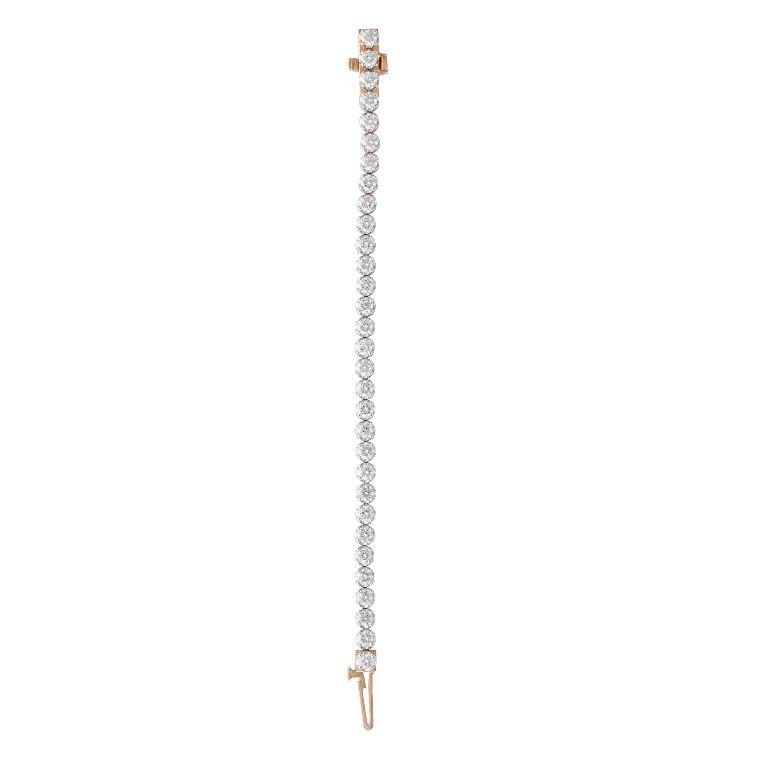 Oval Cut 15.760 Carat Lab Grown Diamond Bracelet in Rose Gold | SKU: 0019052083 - crash.club by CKC