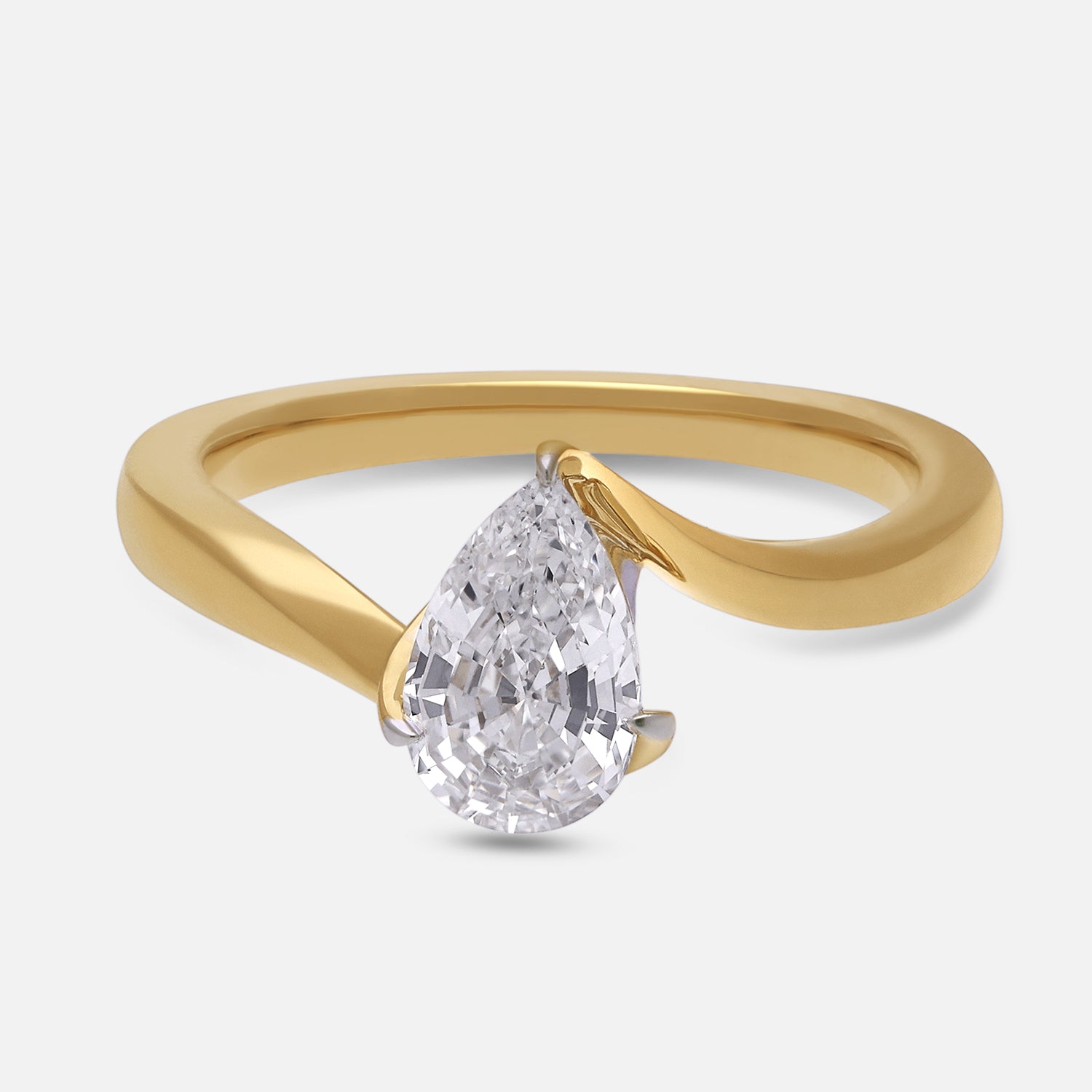 Pear-Cut 1.070 Carat Lab-Grown Diamond Ring | SKU : 0003759592
