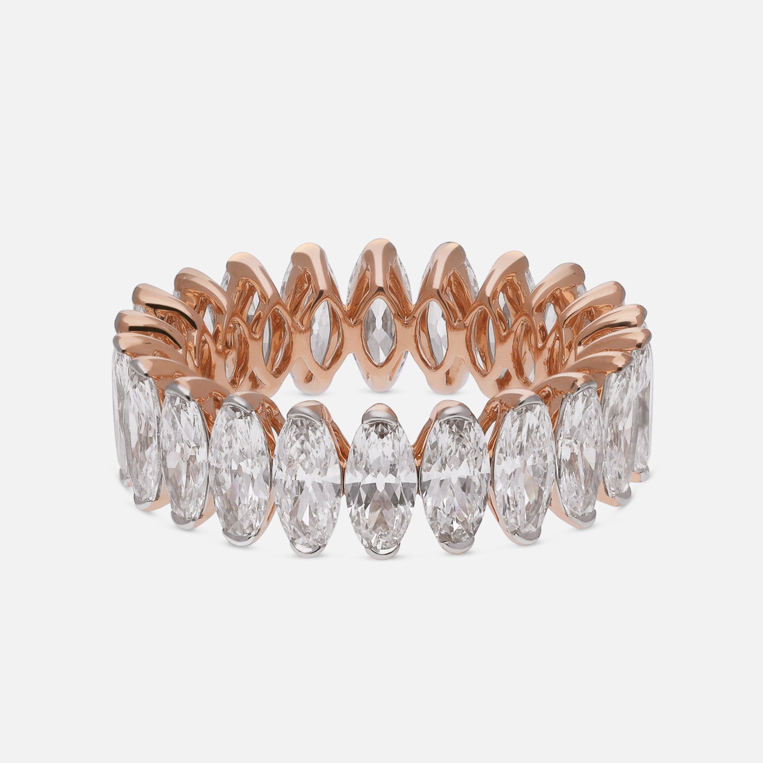 Rose Gold Roval-Cut Lab-Grown Diamond Eternity Band | SKU : 0003761670