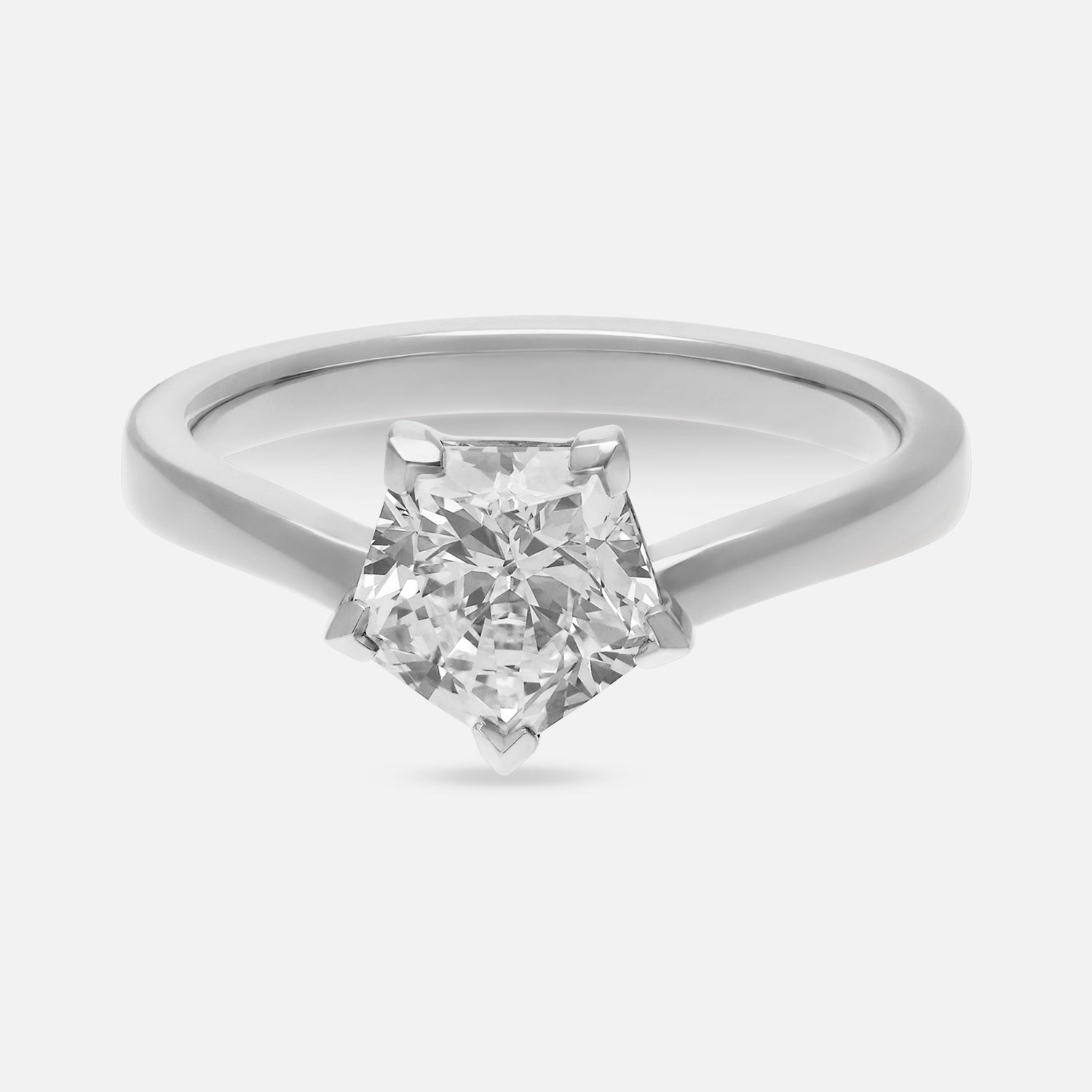 Pentagon Brilliance White Gold Lab-Grown Diamond Ring | SKU : 0021963827