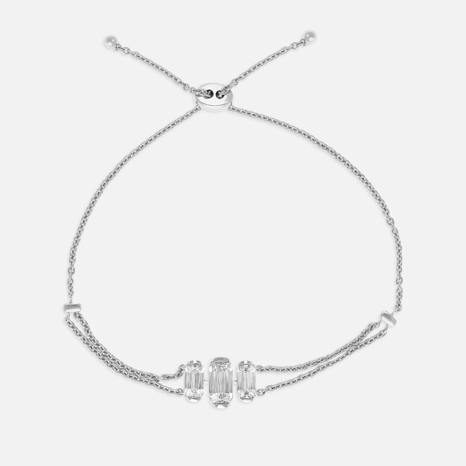 White Gold Bracelet Set with Elongated Cushion-Cut Lab-Grown Diamonds | SKU : 0021938610