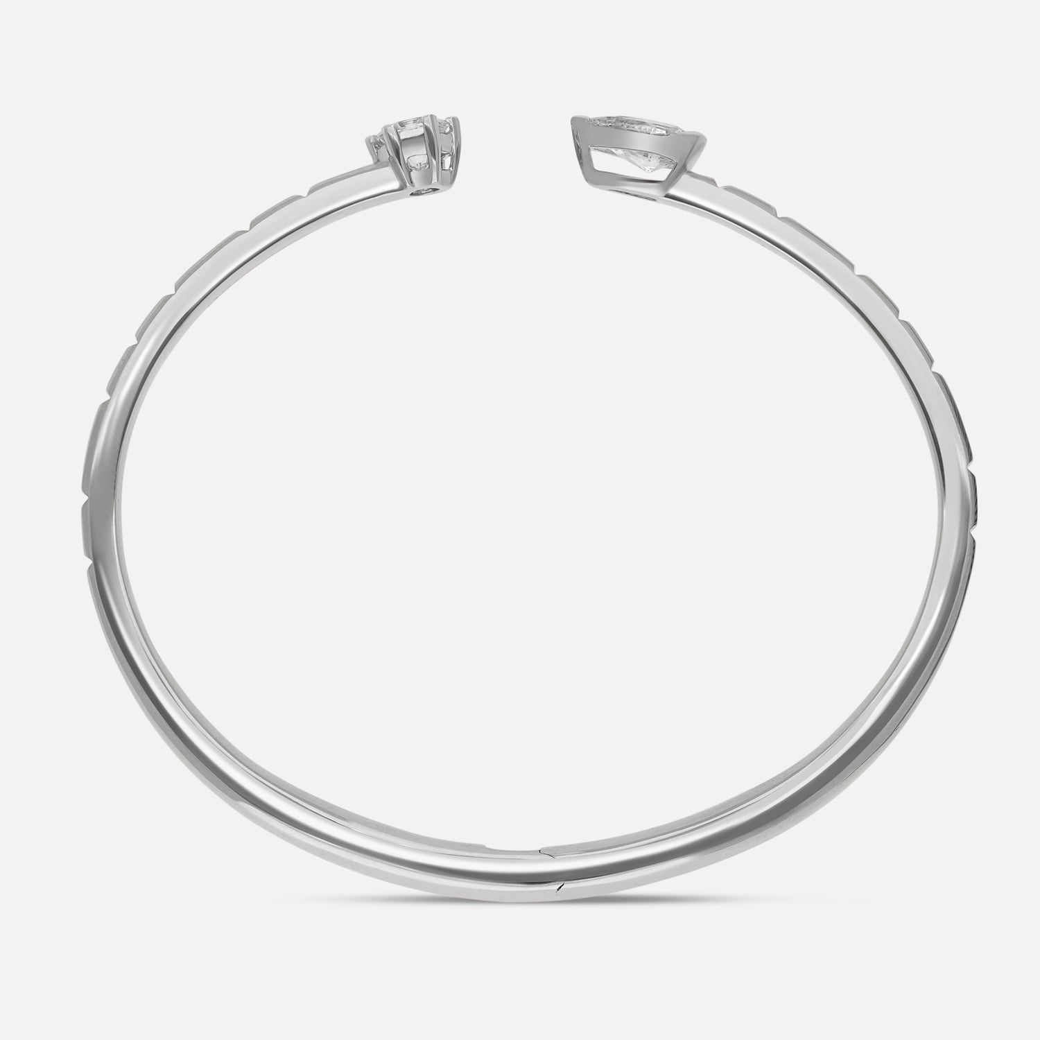 Pear Step-Cut & Hexagon Brilliant Lab-Grown Diamond Bracelet in 18Kt White Gold | SKU : 0021923296