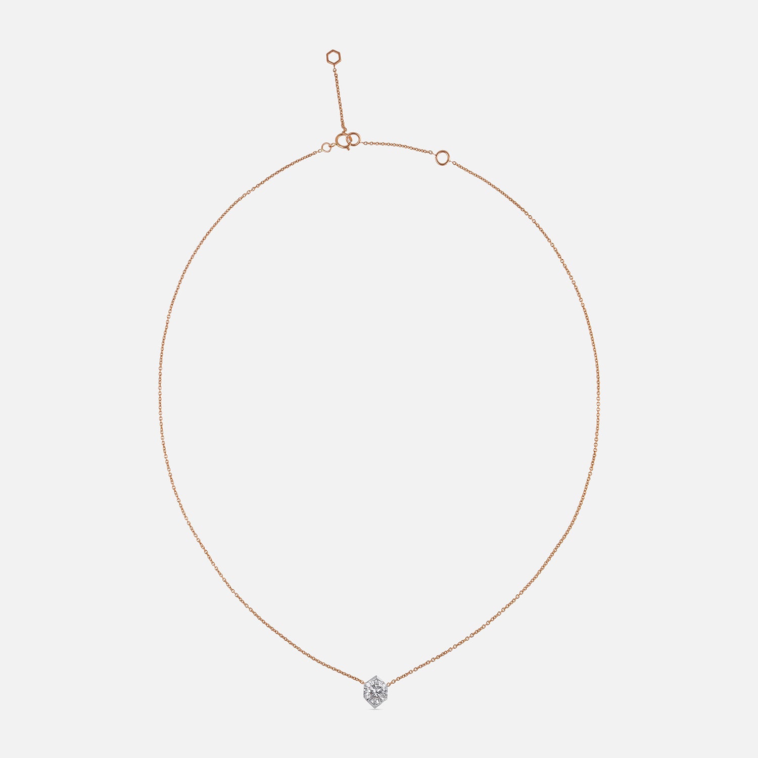 Brilliant-Cut 1.740 Carat Lab-Grown Diamond Pendant in 18k Gold Chain | SKU : 0003759530