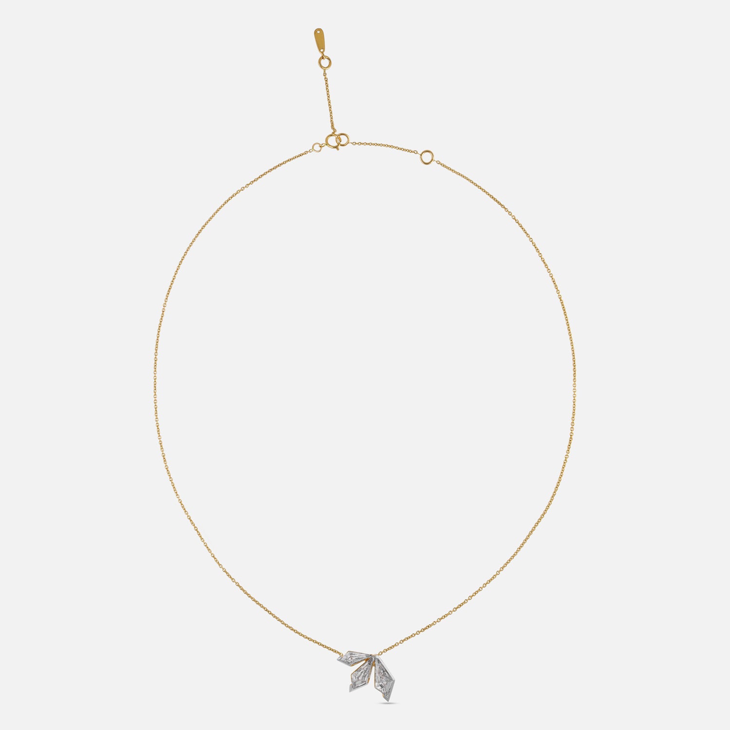 Triple Kite-Cut Lab-Grown Diamond Gold Pendant | SKU : 0021917950