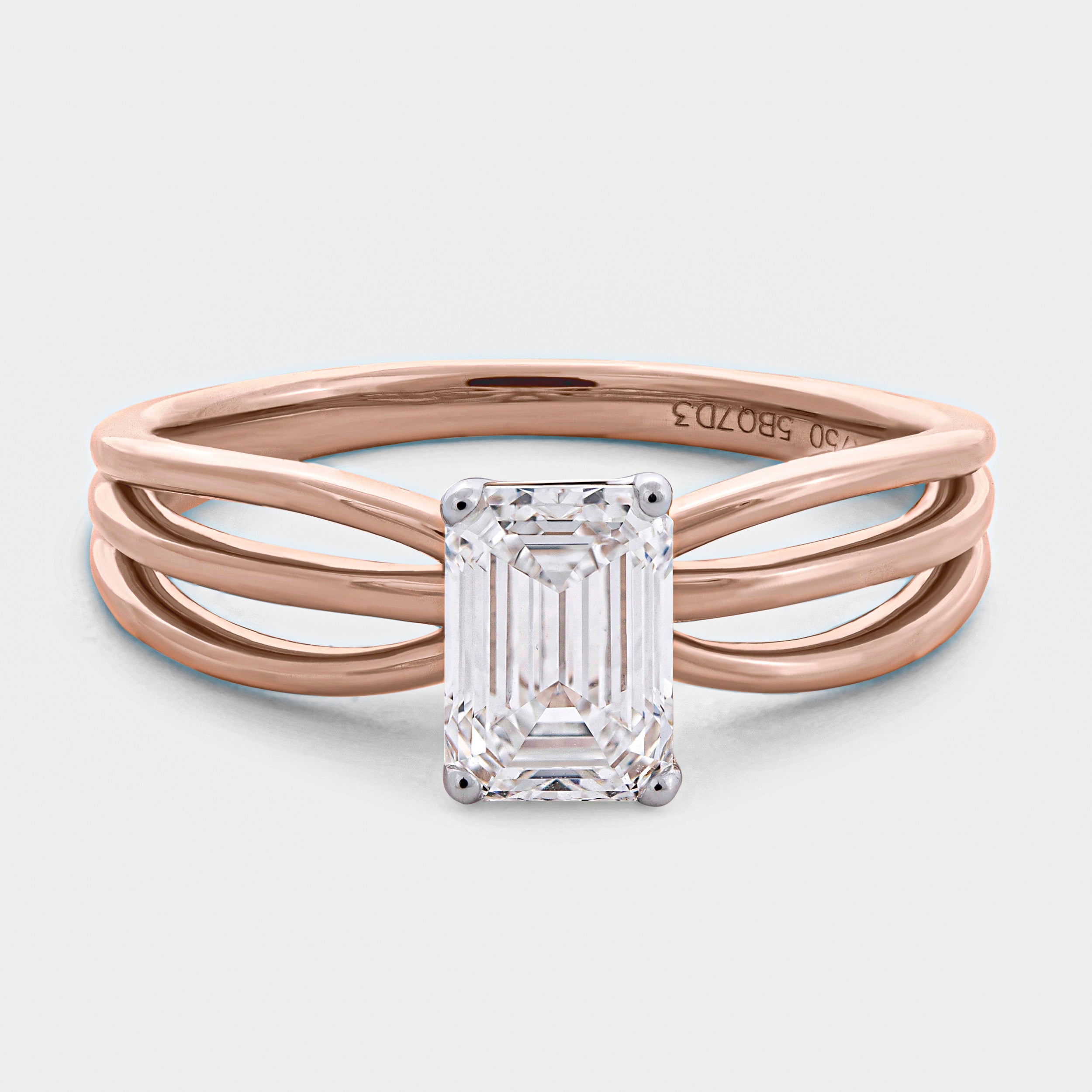 Emerald Cut 1.06 Carat Lab-Grown Solitaire Diamond | SKU : 0020044657 - crash.club by CKC