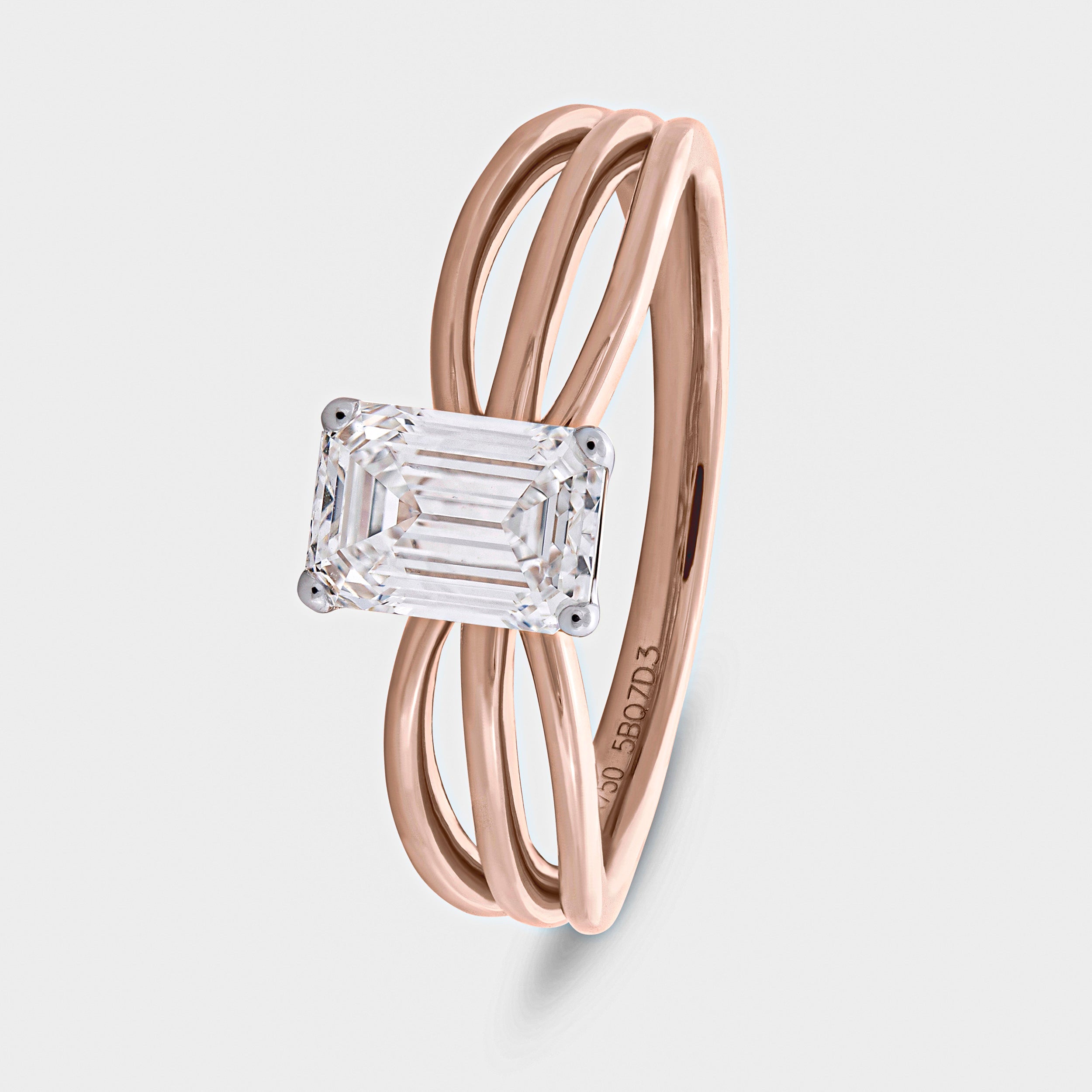 Emerald Cut 1.06 Carat Lab-Grown Solitaire Diamond | SKU : 0020044657 - crash.club by CKC