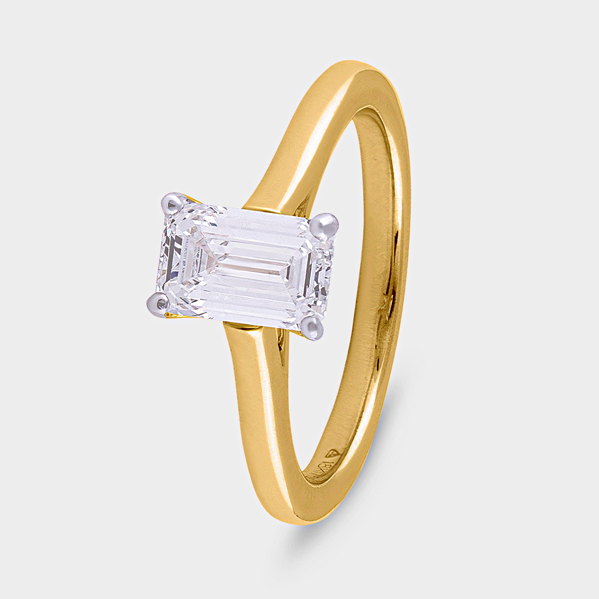 Emerald Cut 1.02 Carat Lab-Grown Solitaire Diamond | SKU : 0020051389 - crash.club by CKC