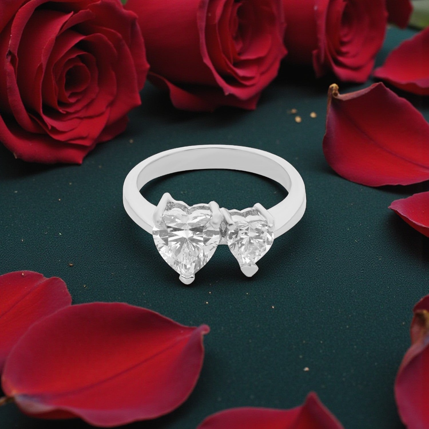 Sterling Silver Graduated Twin Heart Ring — Valentine Collection | SKU: 0022621252, 0022621269, 0022621276, 0005682218, 0005682225, 0005682232, 0005682249, 0005682256, 0005682263, 0005682270