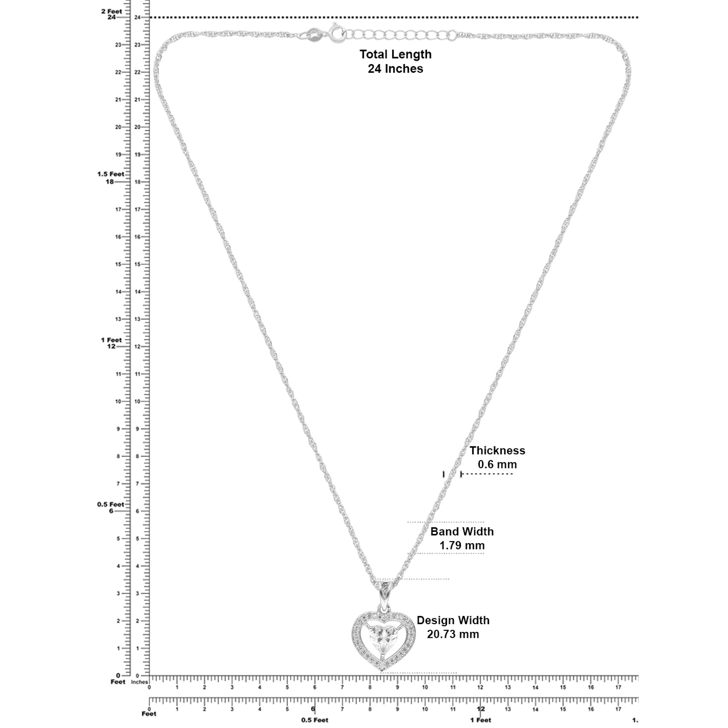 Sterling Silver Crystal Heart Halo Pendant – Valentine Collection | SKU : 0005683314, 0005683338, 0005683352, 0005683376, 0005683390, 0005683413, 0005683437