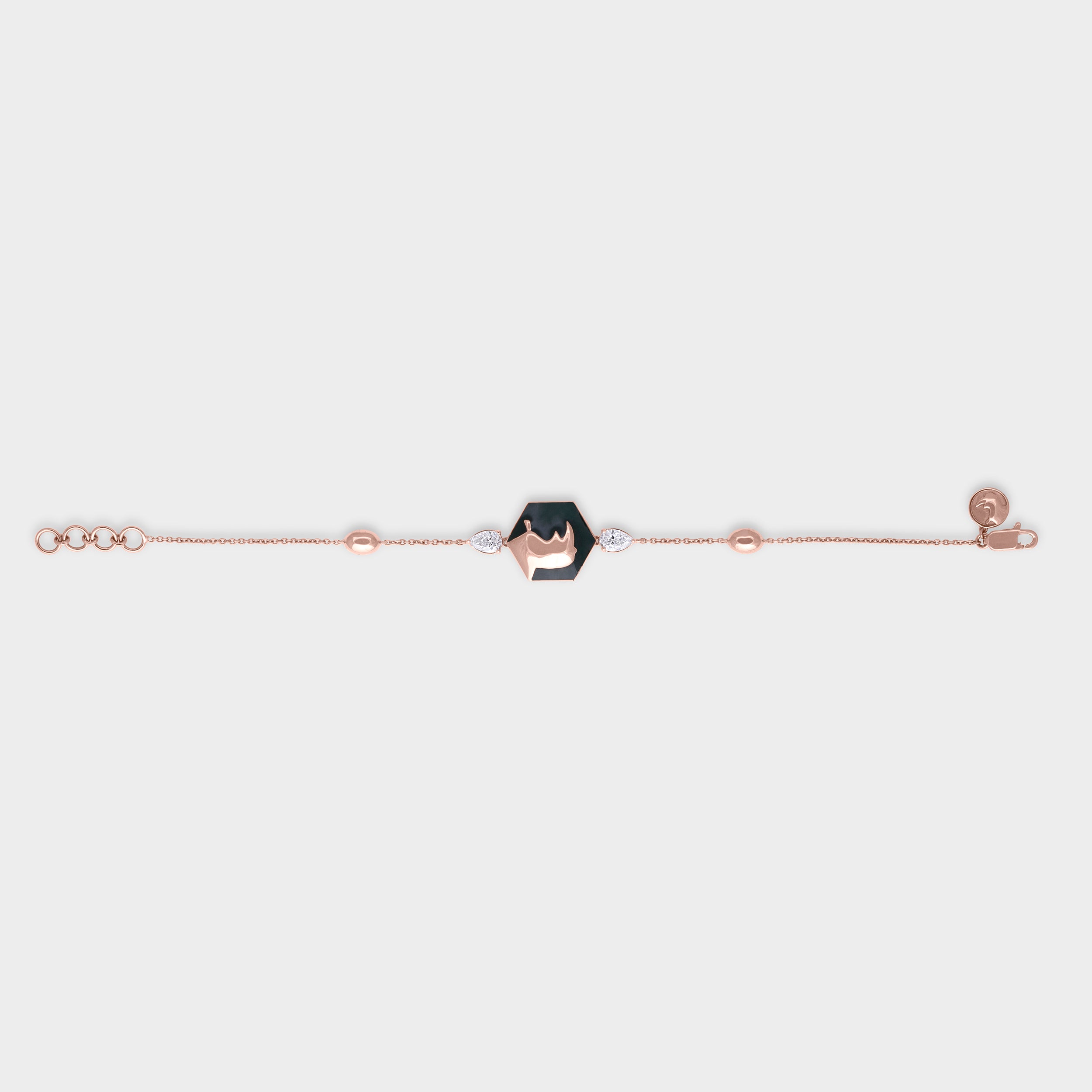 Pear Cut 0.6 Carat Lab Grown Diamond Blossom Bracelet in Rose Gold | SKU : 0003181478