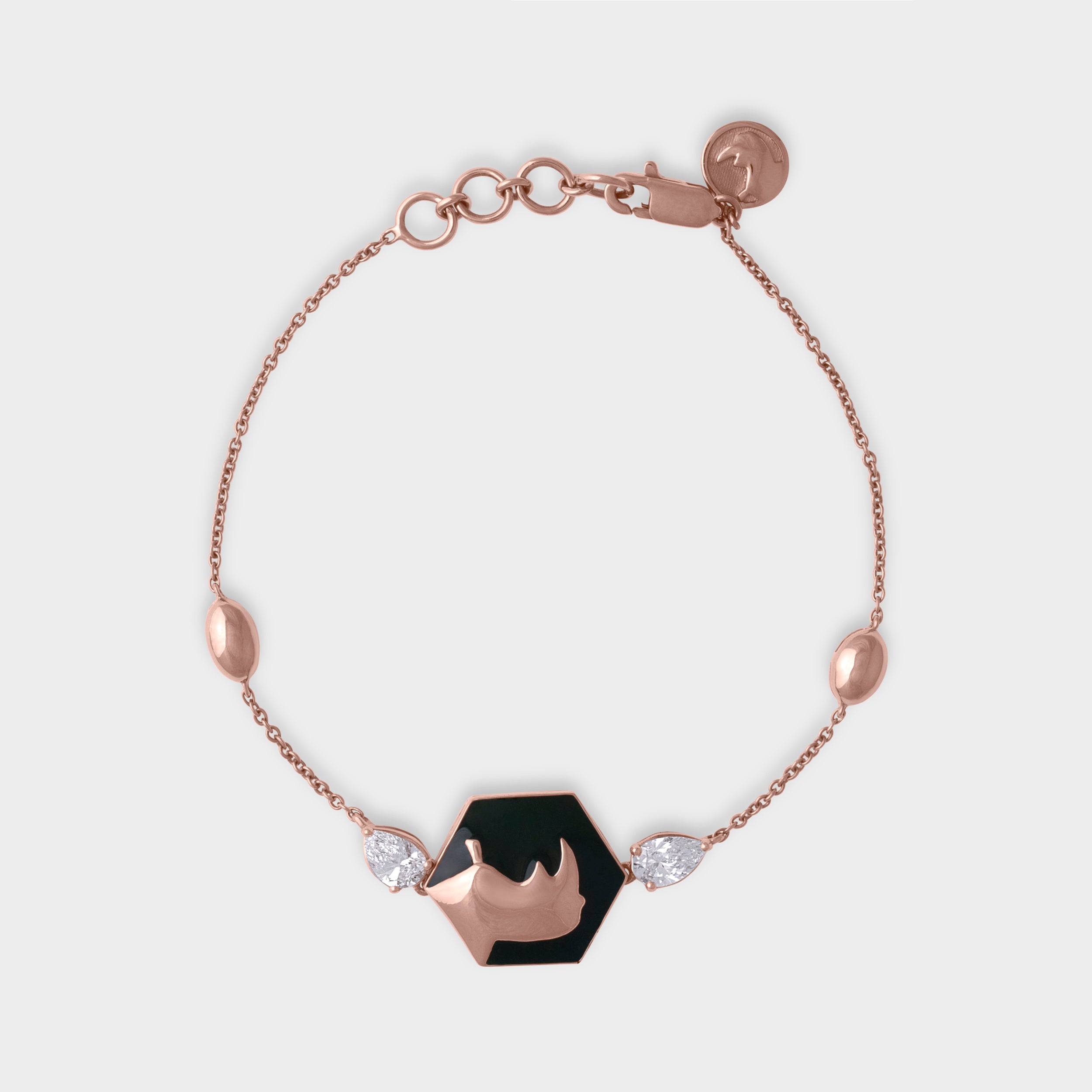 Pear Cut 0.6 Carat Lab Grown Diamond Blossom Bracelet in Rose Gold | SKU : 0003181478 - crash.club by CKC