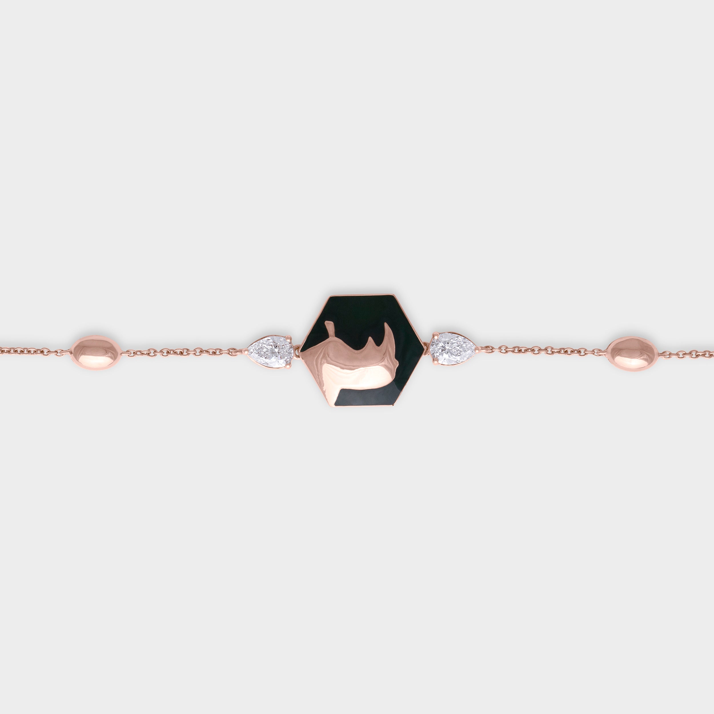 Pear Cut 0.6 Carat Lab Grown Diamond Blossom Bracelet in Rose Gold | SKU : 0003181478