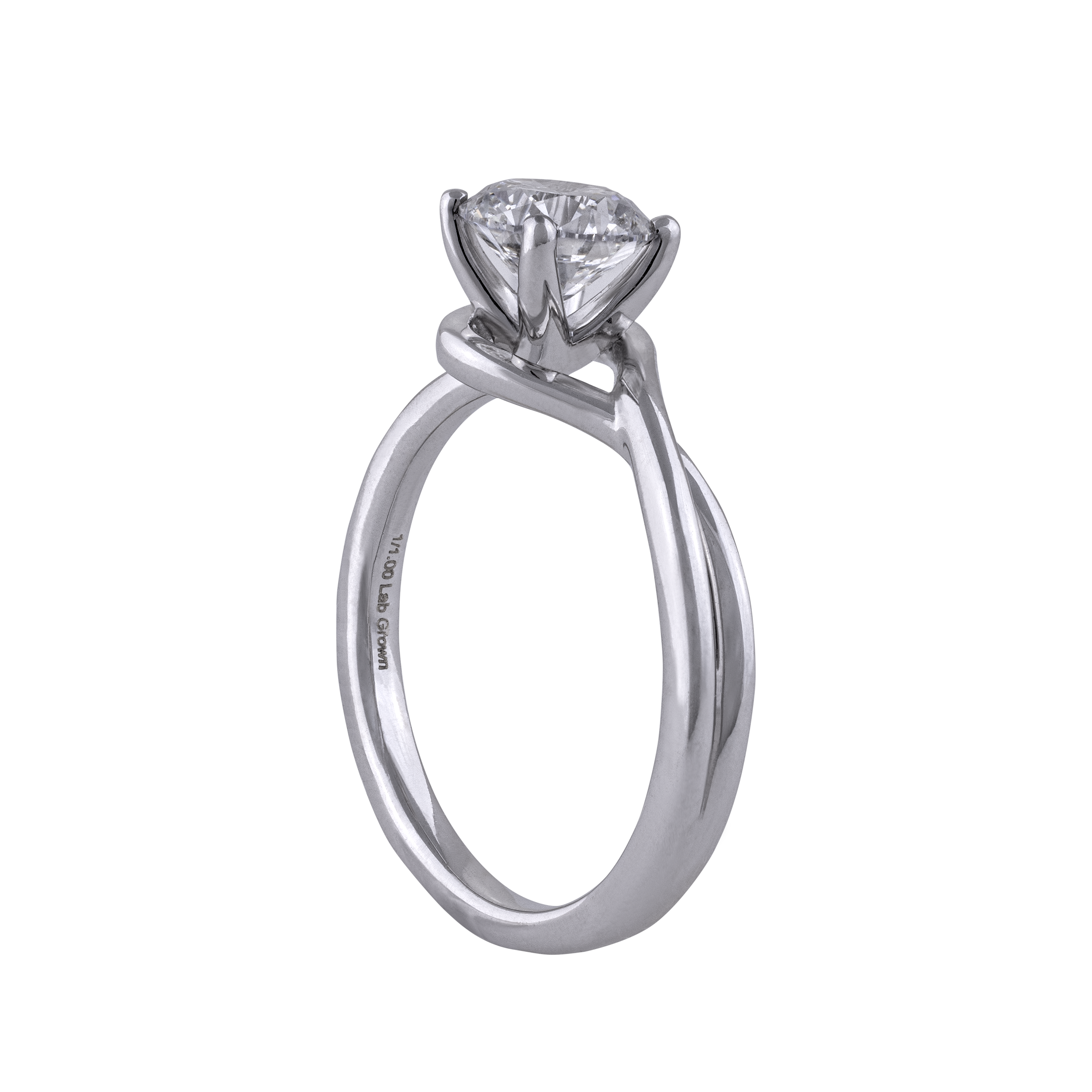 Round Brilliant 1.00 Carat Lab Grown Diamond Solitaire Ring | SKU: 0019052168