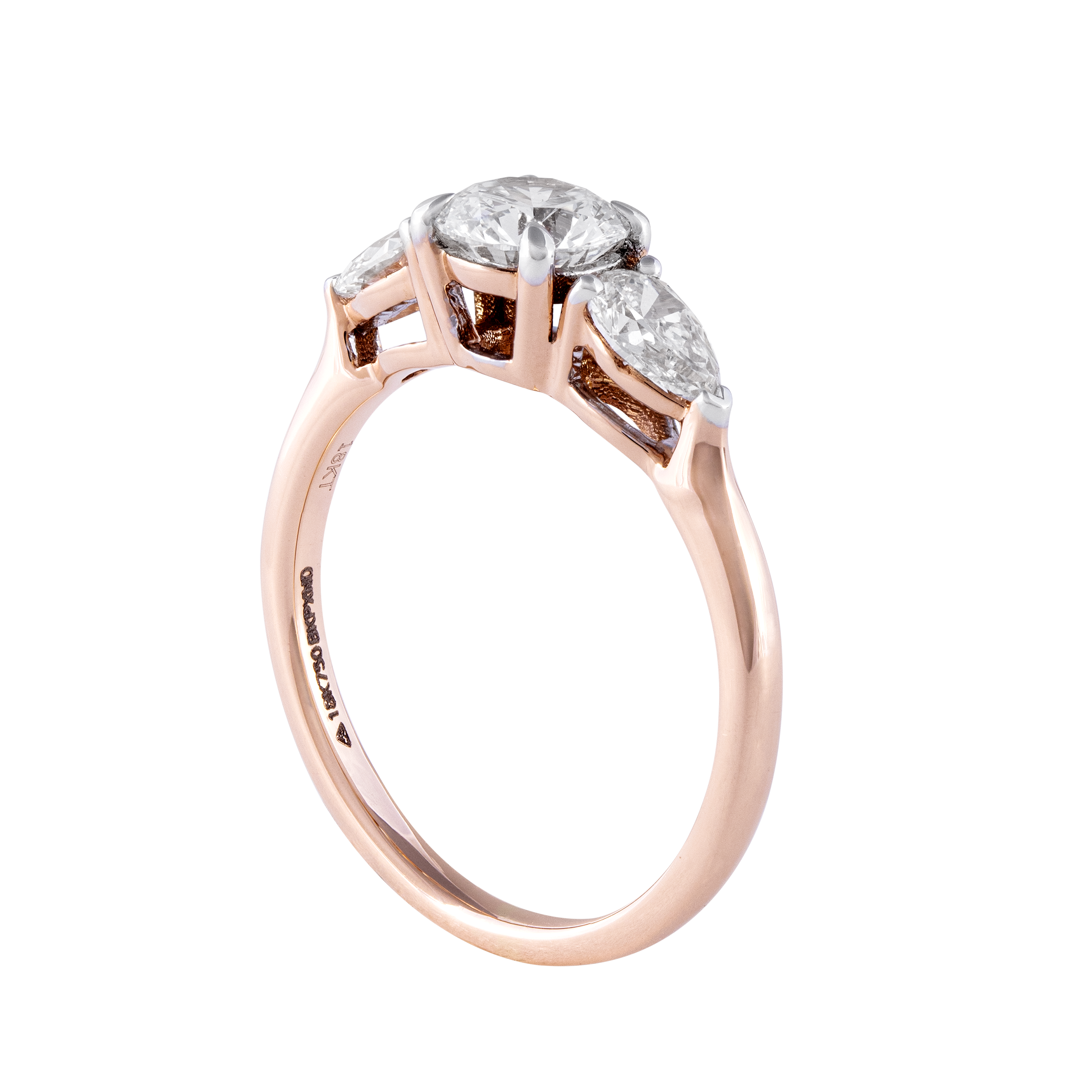 Pear-Round Brilliant 0.47 Carat & 0.61 Carat Lab-Grown Diamond Ring | SKU : 0003179475