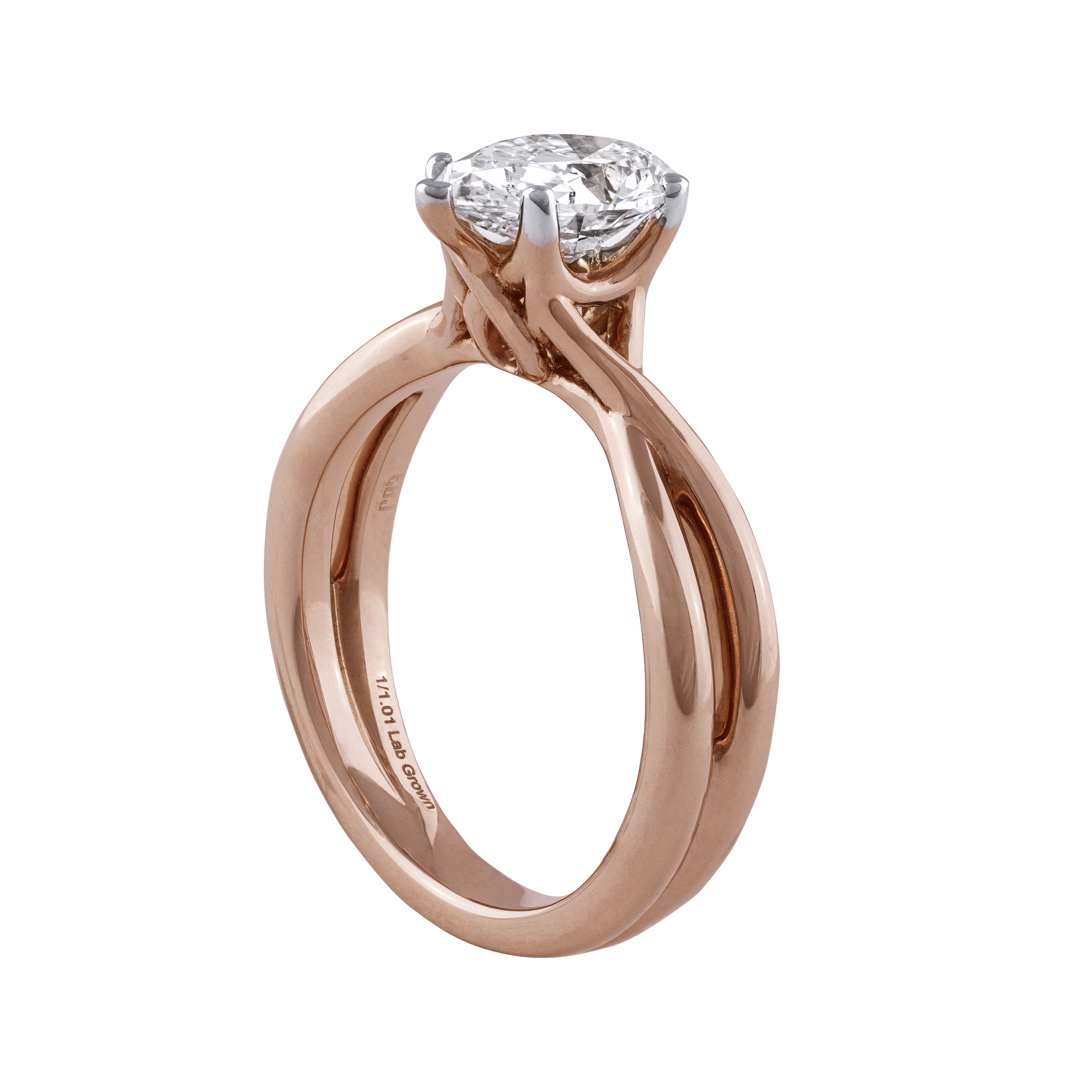 Rose Gold Solitaire Diamond Ring | SKU: 0019053028
