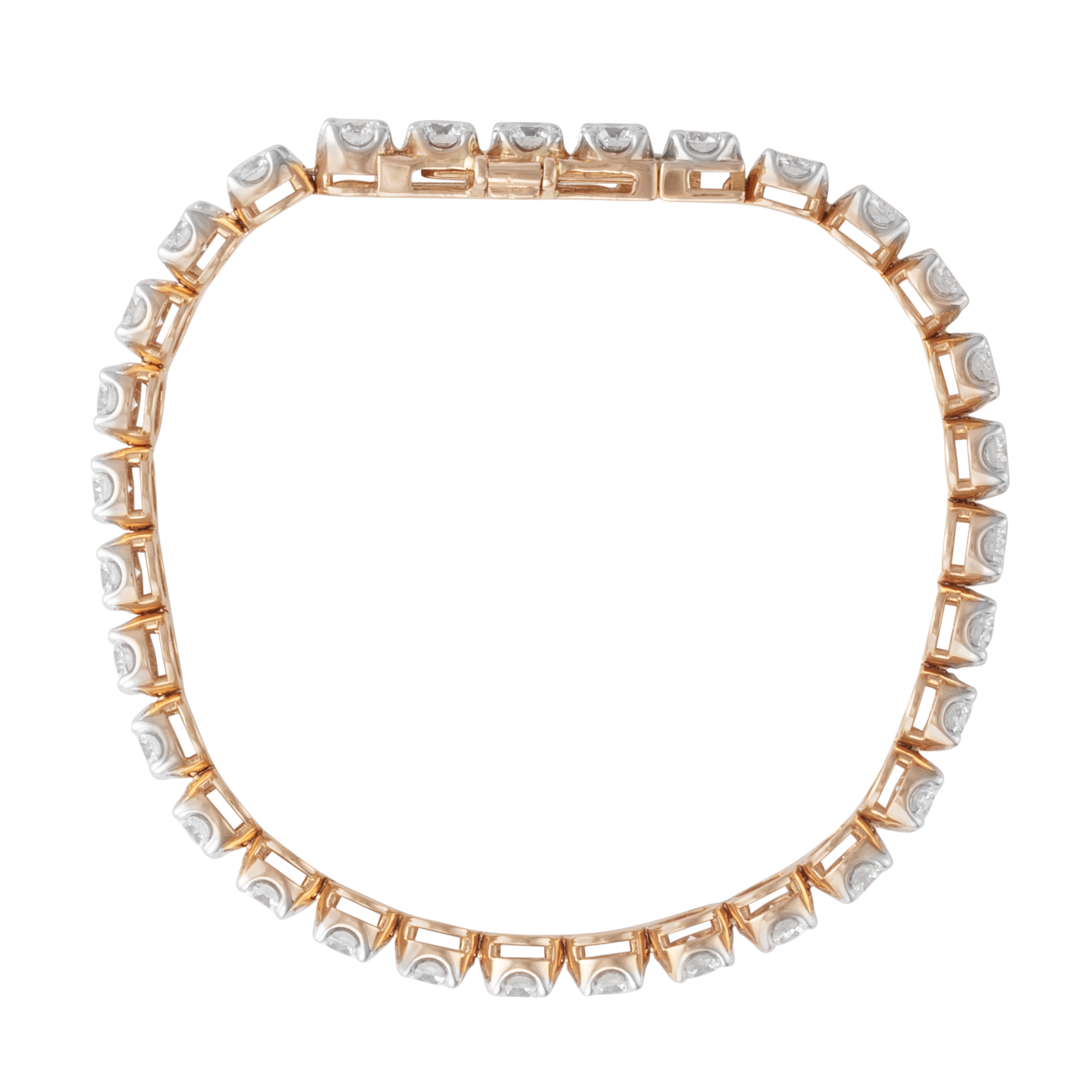 Oval Cut 15.760 Carat Lab Grown Diamond Bracelet in Rose Gold | SKU: 0019052083