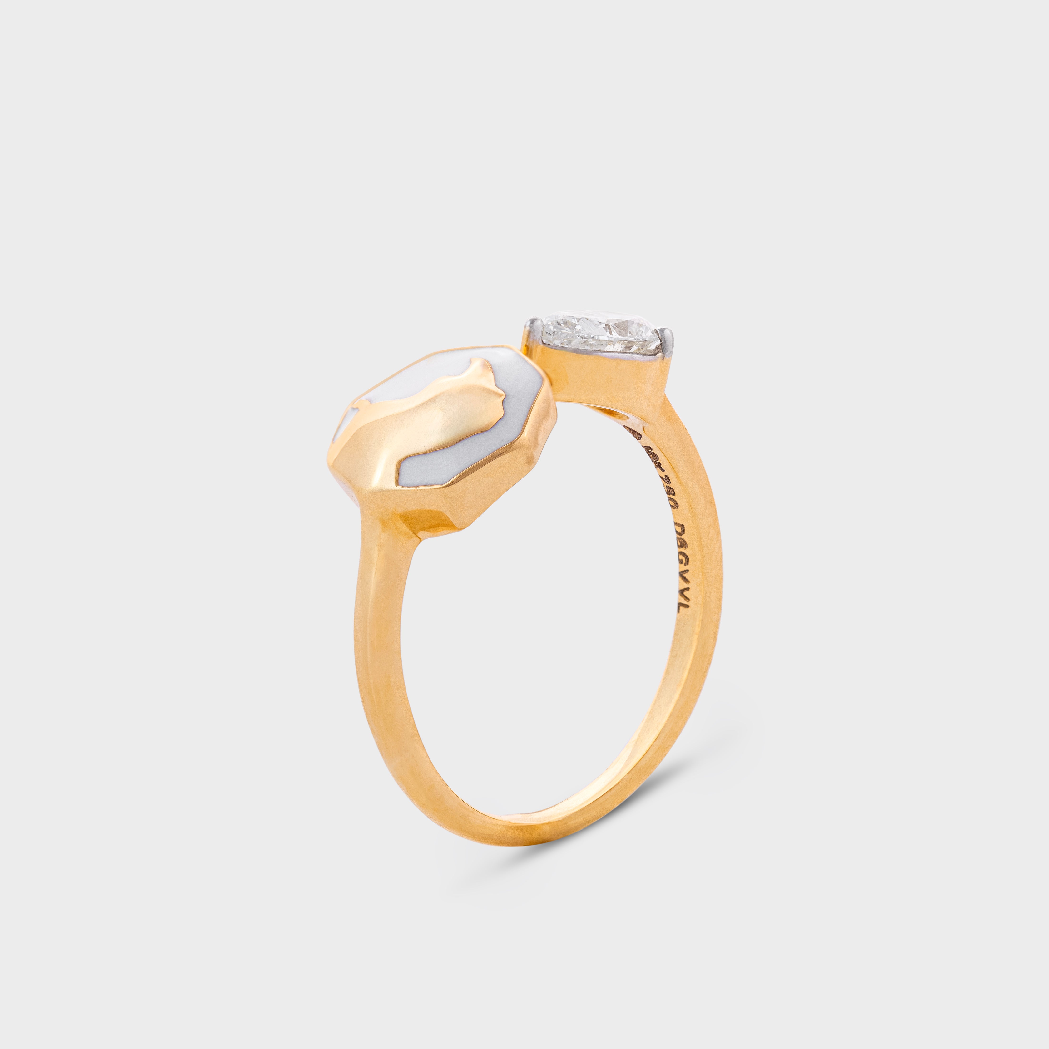 Pear Cut 0.31 Carat Rhino Designer Diamond Ring | SKU: 0019359809