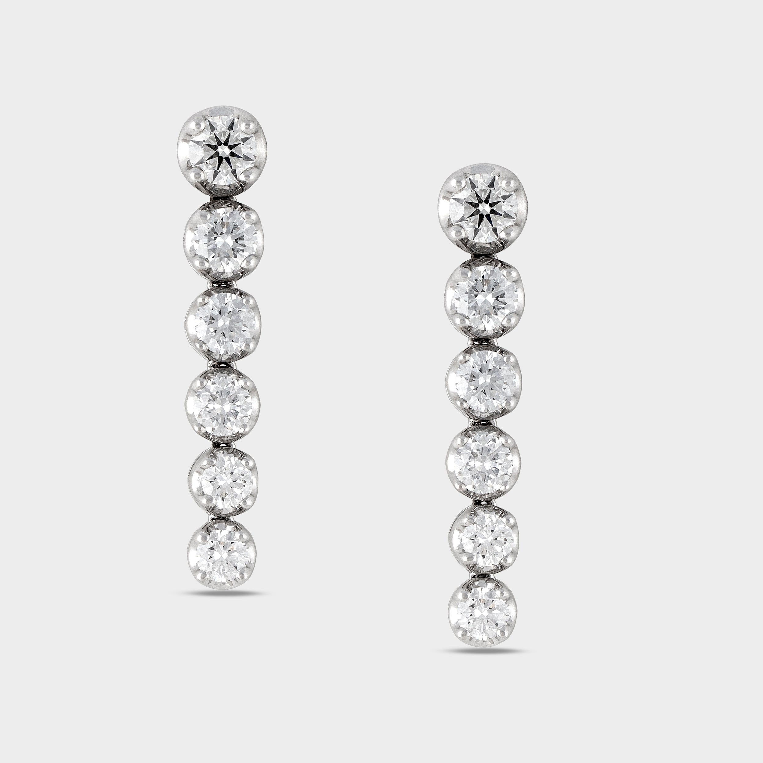 Dangle Linear Lab Grown Diamond Earrings | SKU: 0019475585