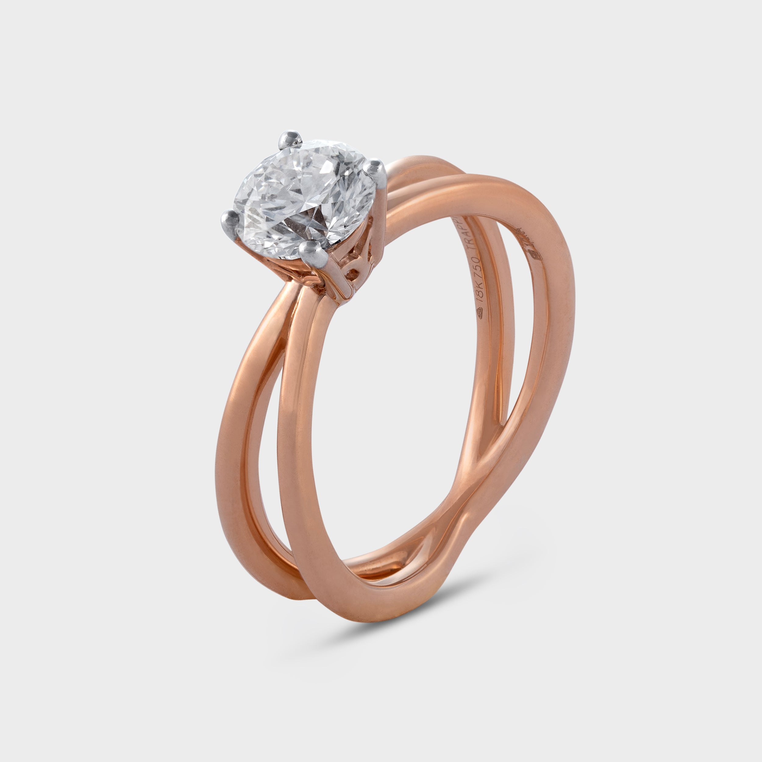 Radiant Rose: Fancy Lab Grown Solitaire Diamond Ring | SKU : 0019503813