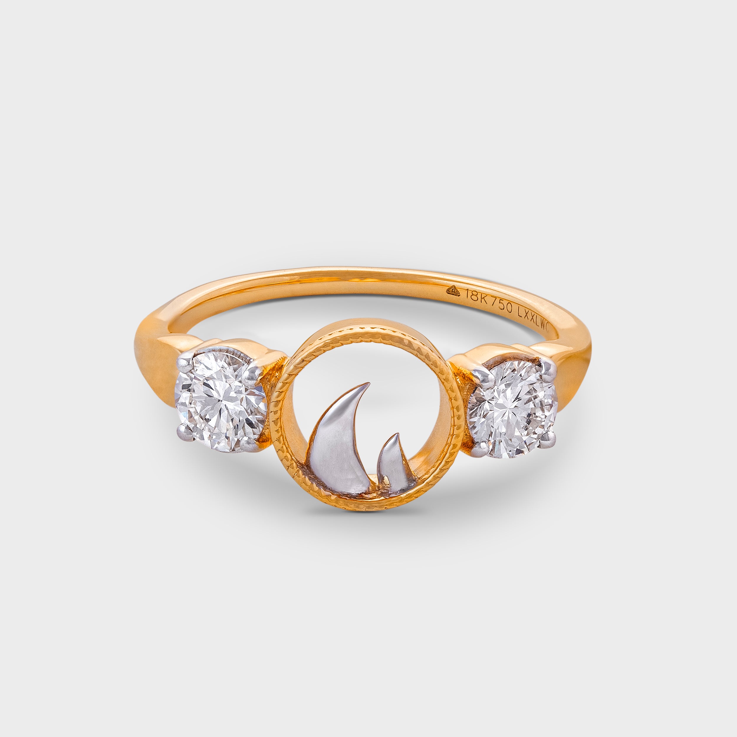 Round Brilliant 0.53 Carat Rhino Motif Lab-Grown Ring | SKU: 0019359786