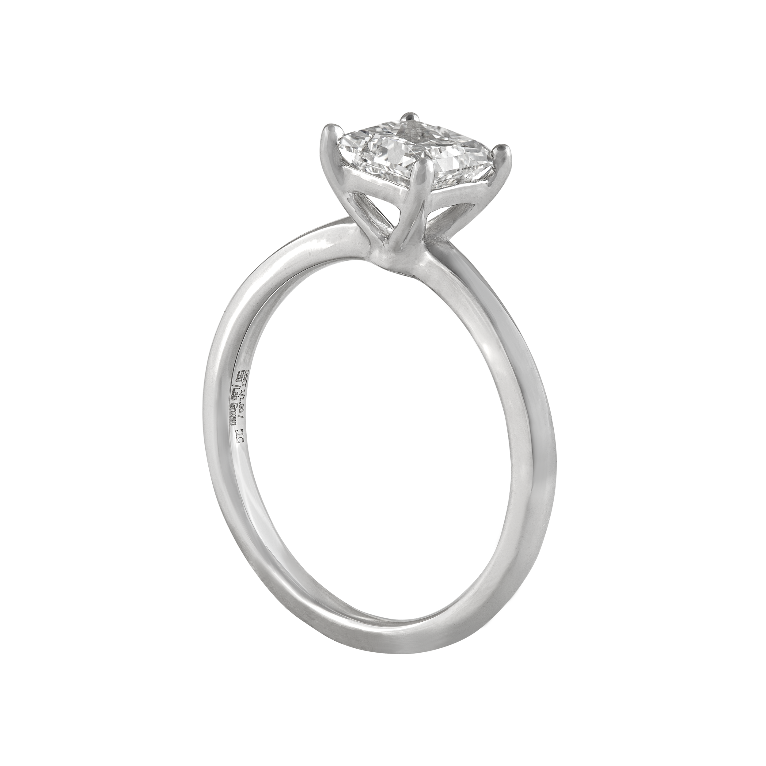 Princess Cut 1.00 Carat Solitaire Lab Grown Diamond Ring | SKU: 0019340050