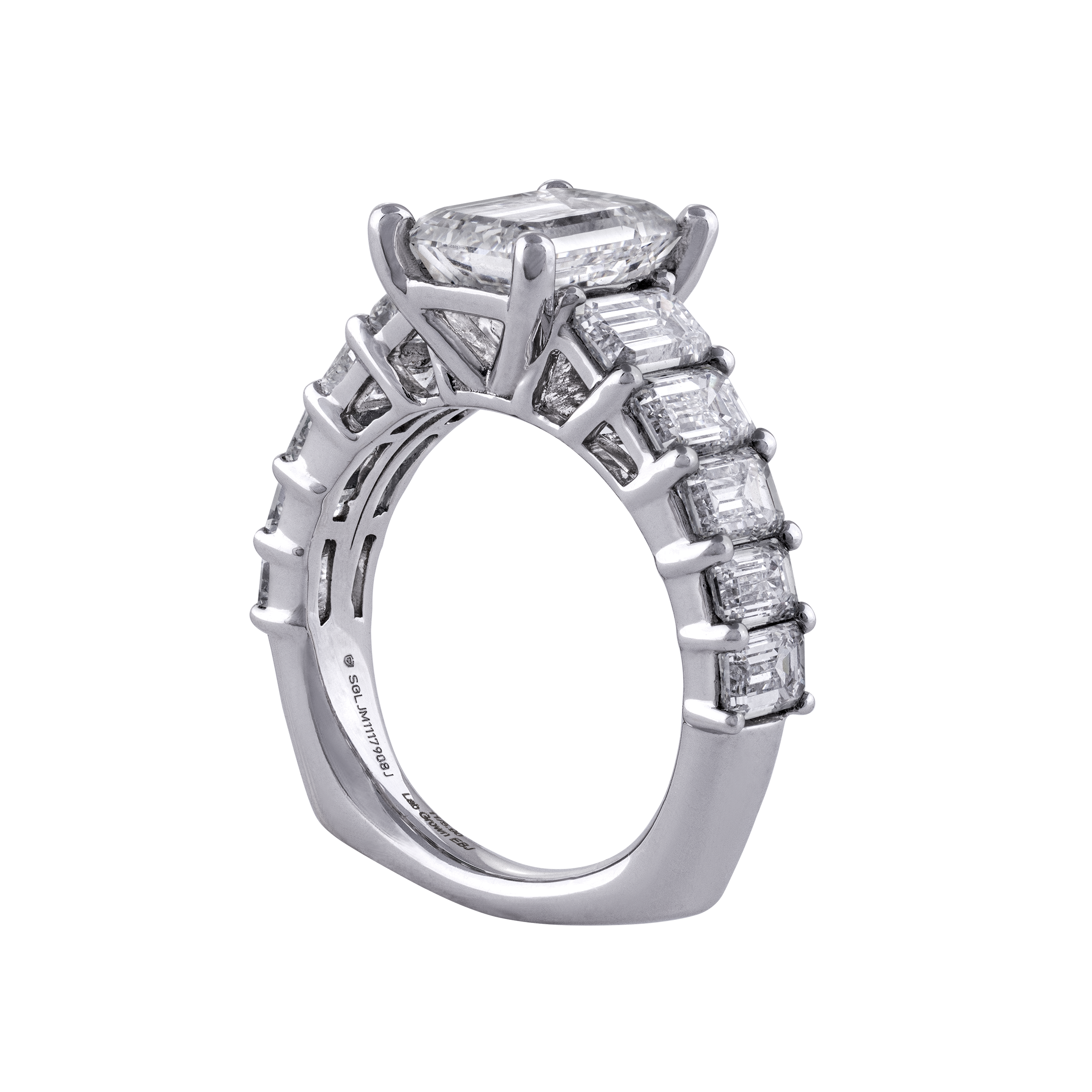 Emerald Cut Statement Lab Grown Diamond Ring | SKU: 0019053103