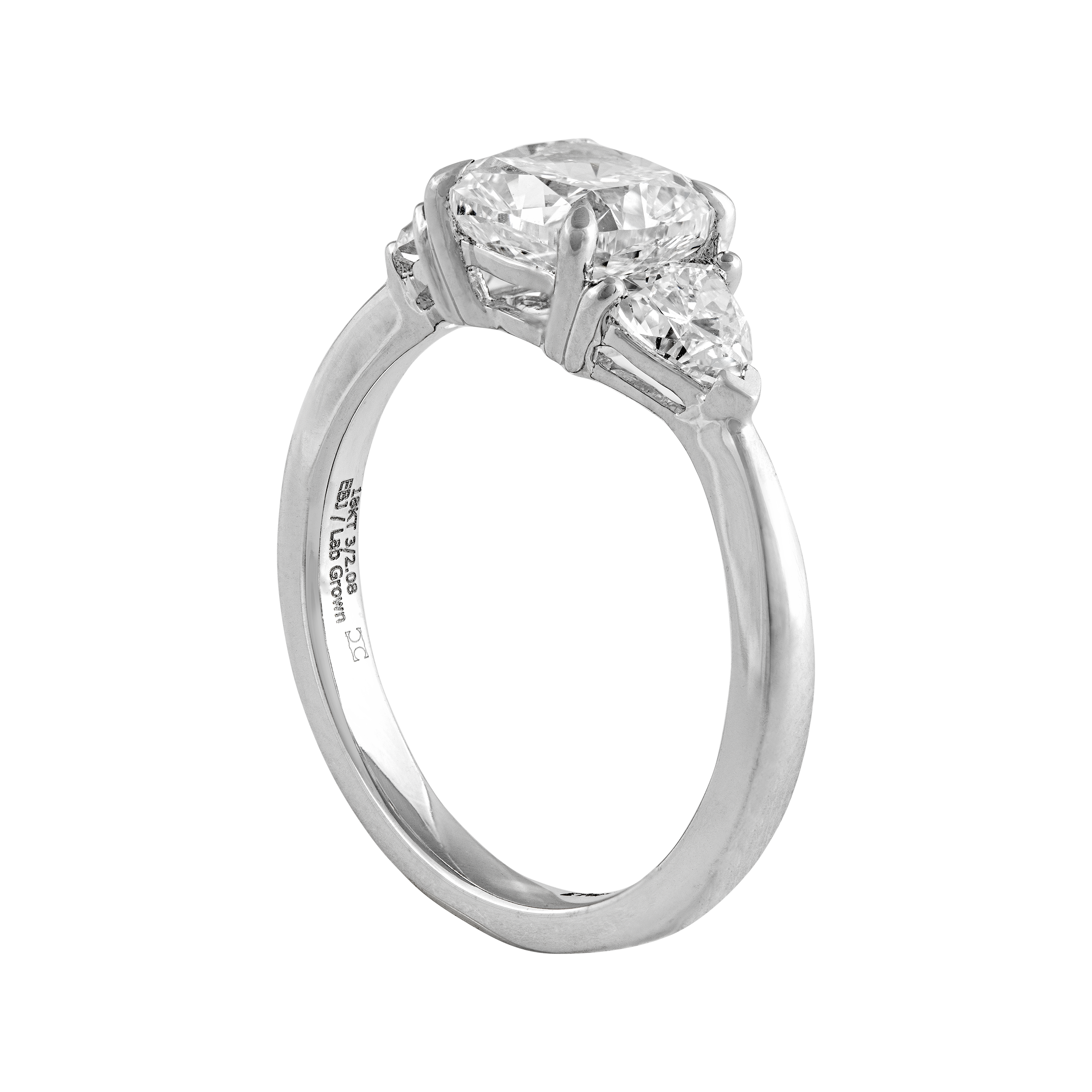 Cushion & Various Cut 1.5 Carat & 0.58 Carat Solitaire Lab Grown Diamond Ring | SKU : 0003179505