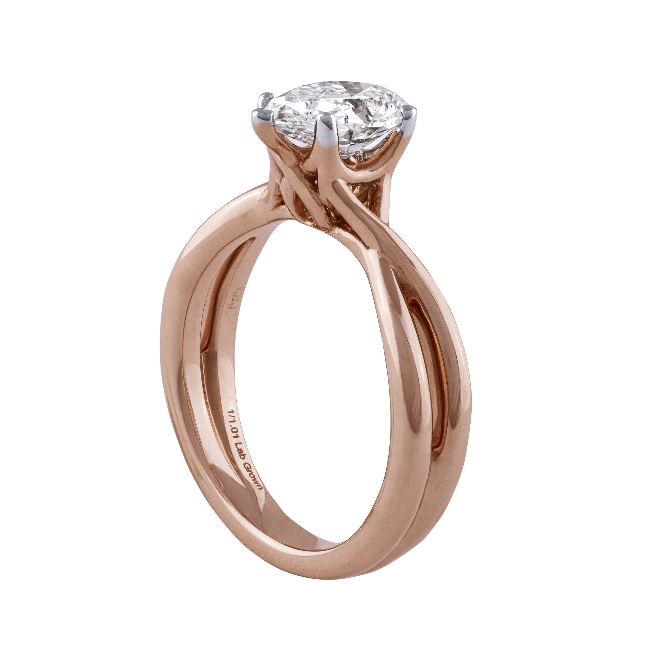 Pear Cut 1.01 Carat Rose Gold Solitaire Diamond Ring | SKU: 0019053028