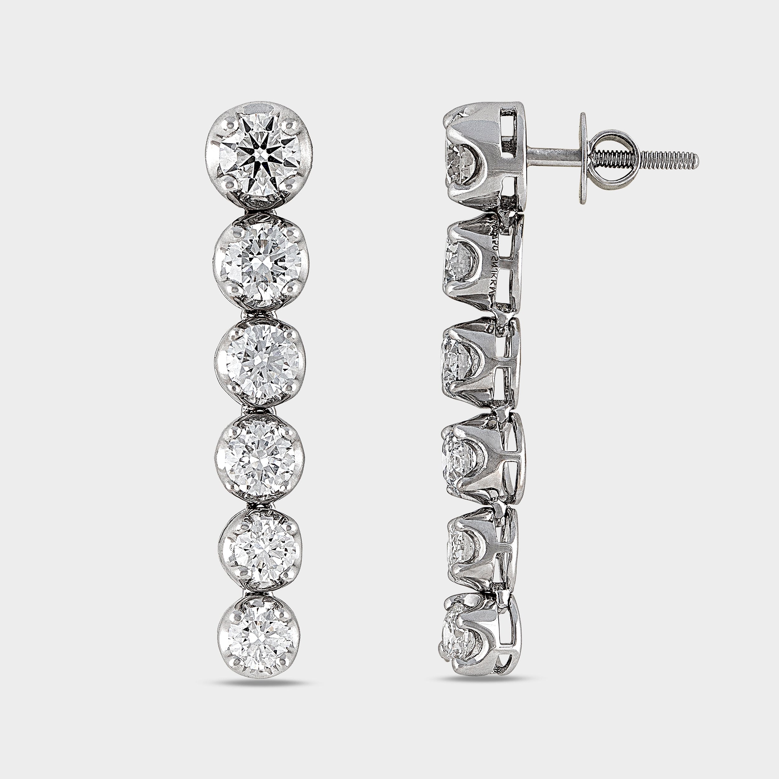 Round Brilliant 1.30 & 1 Carat Lab Grown Diamond Earrings | SKU: 0019475585